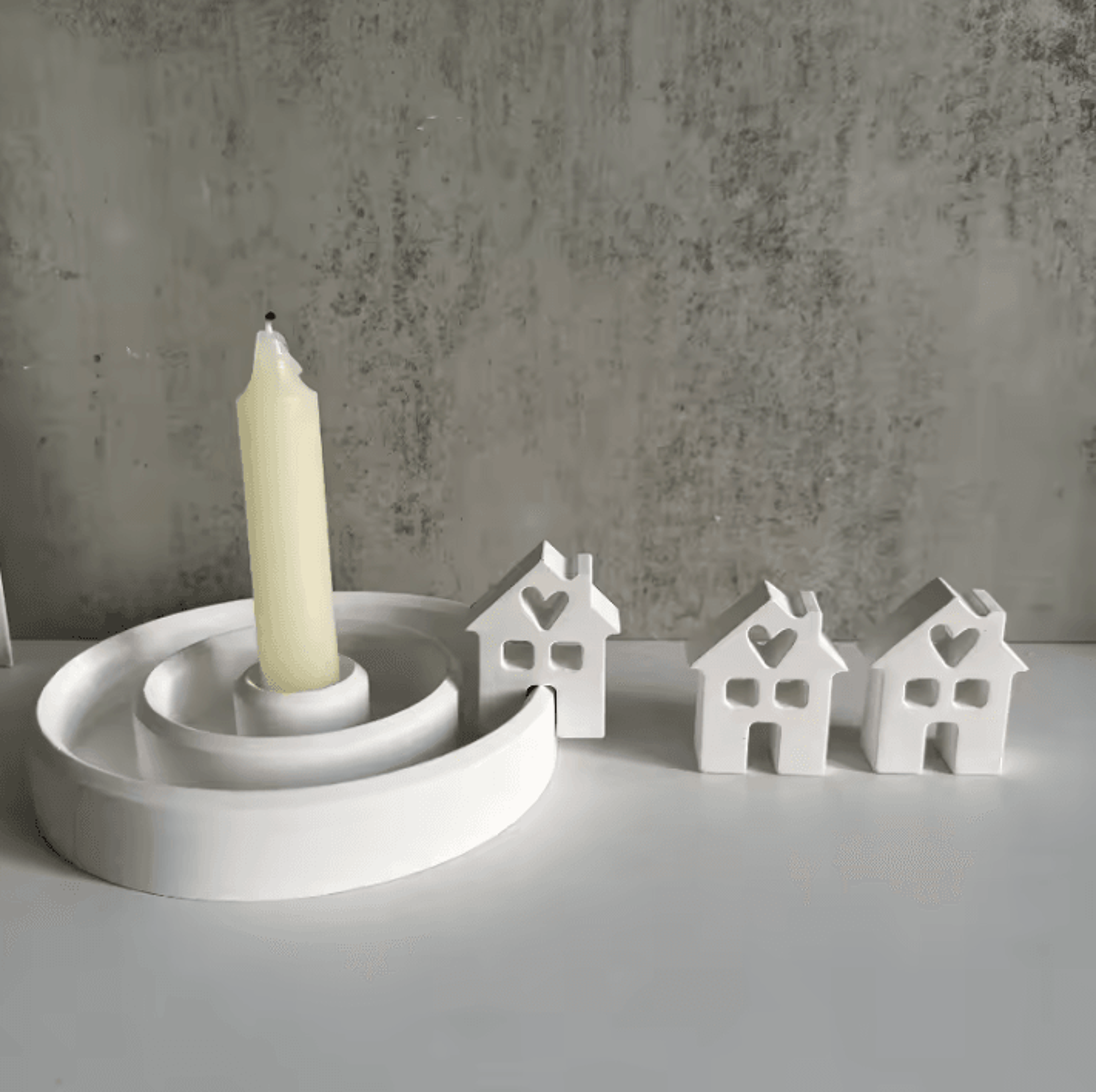 love house silicone candle holder mold for diy crafts