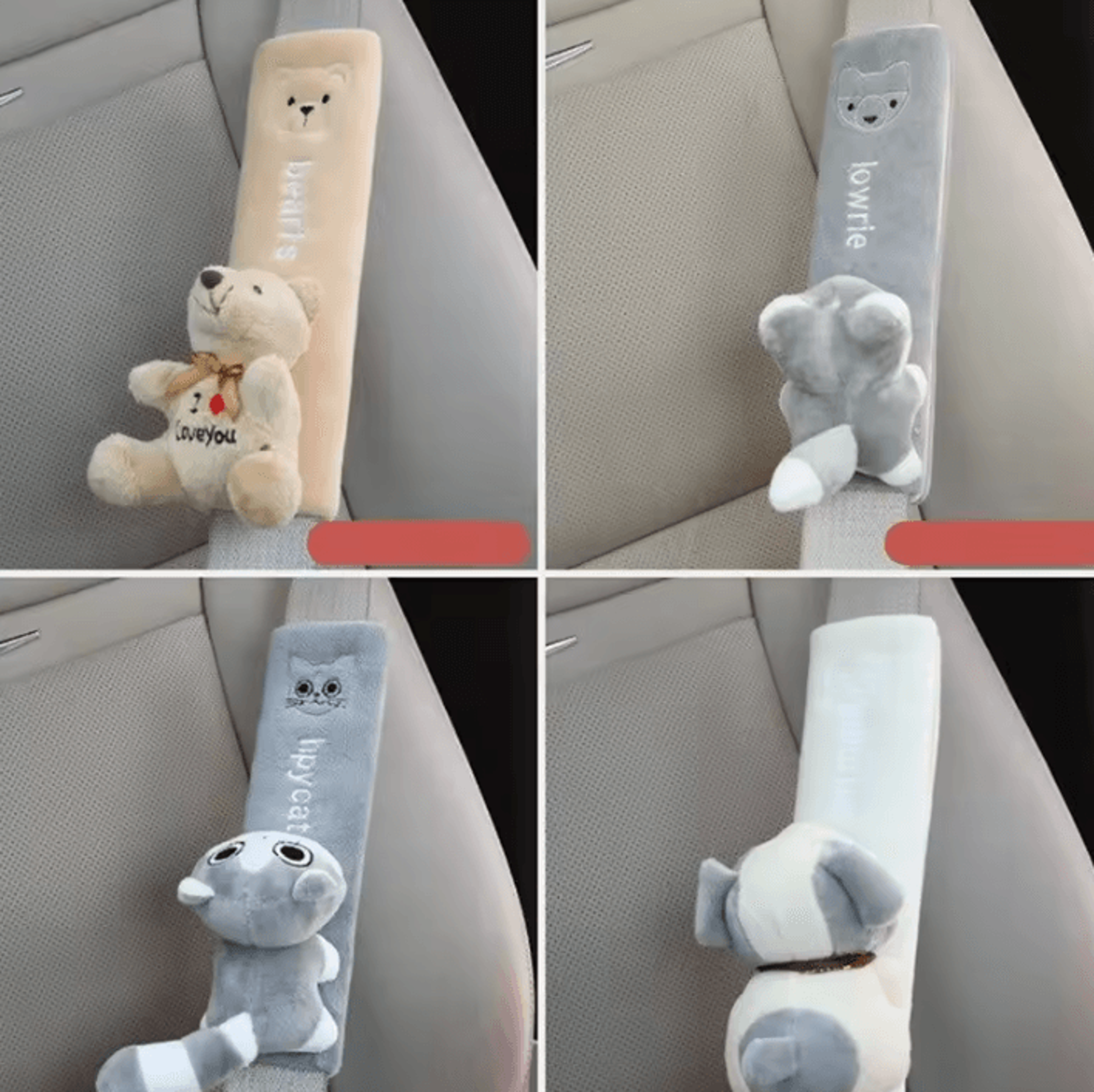 cute animal car seat belt shoulder pad cover