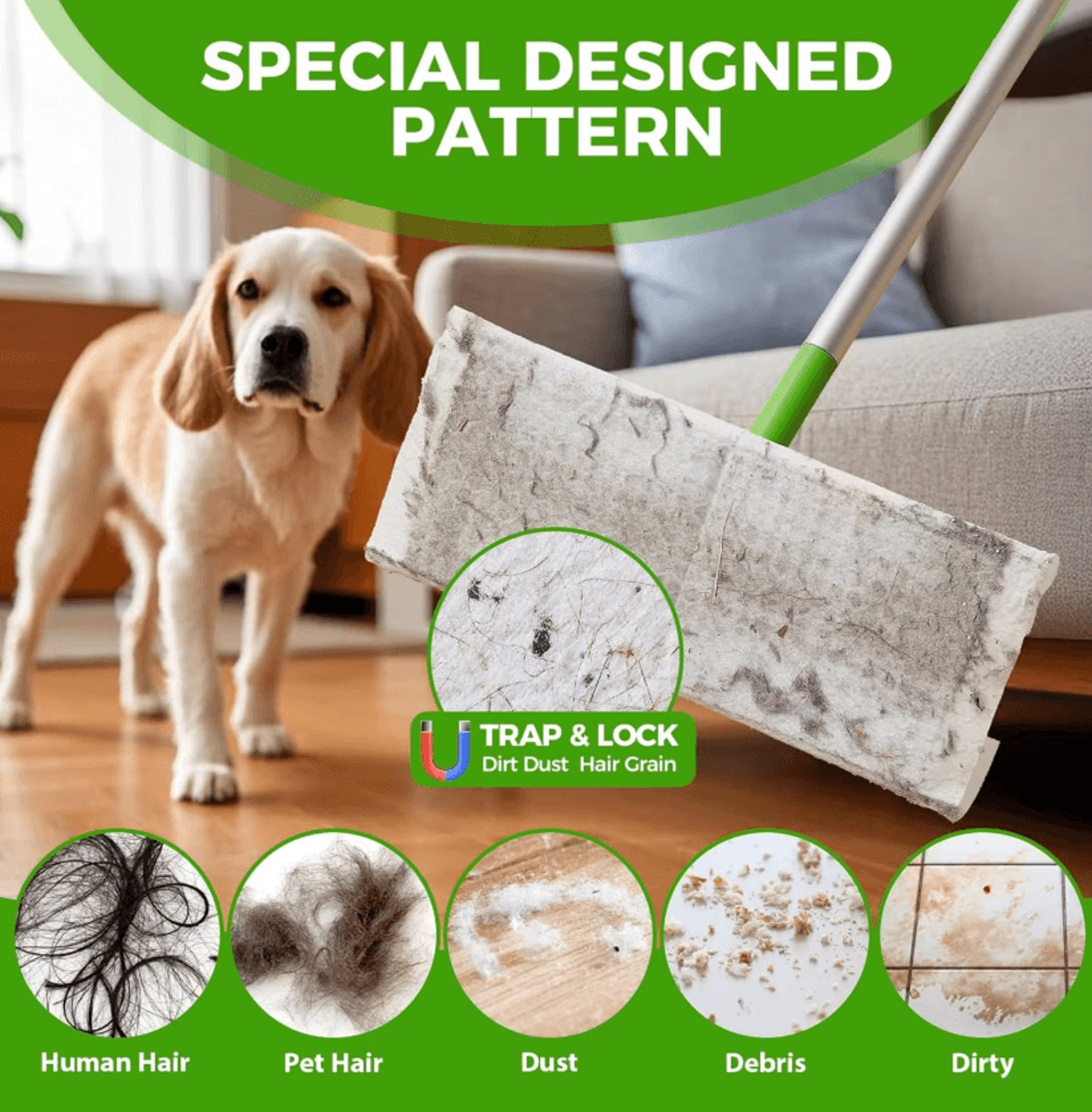 disposable electrostatic dry sweeping mop pads