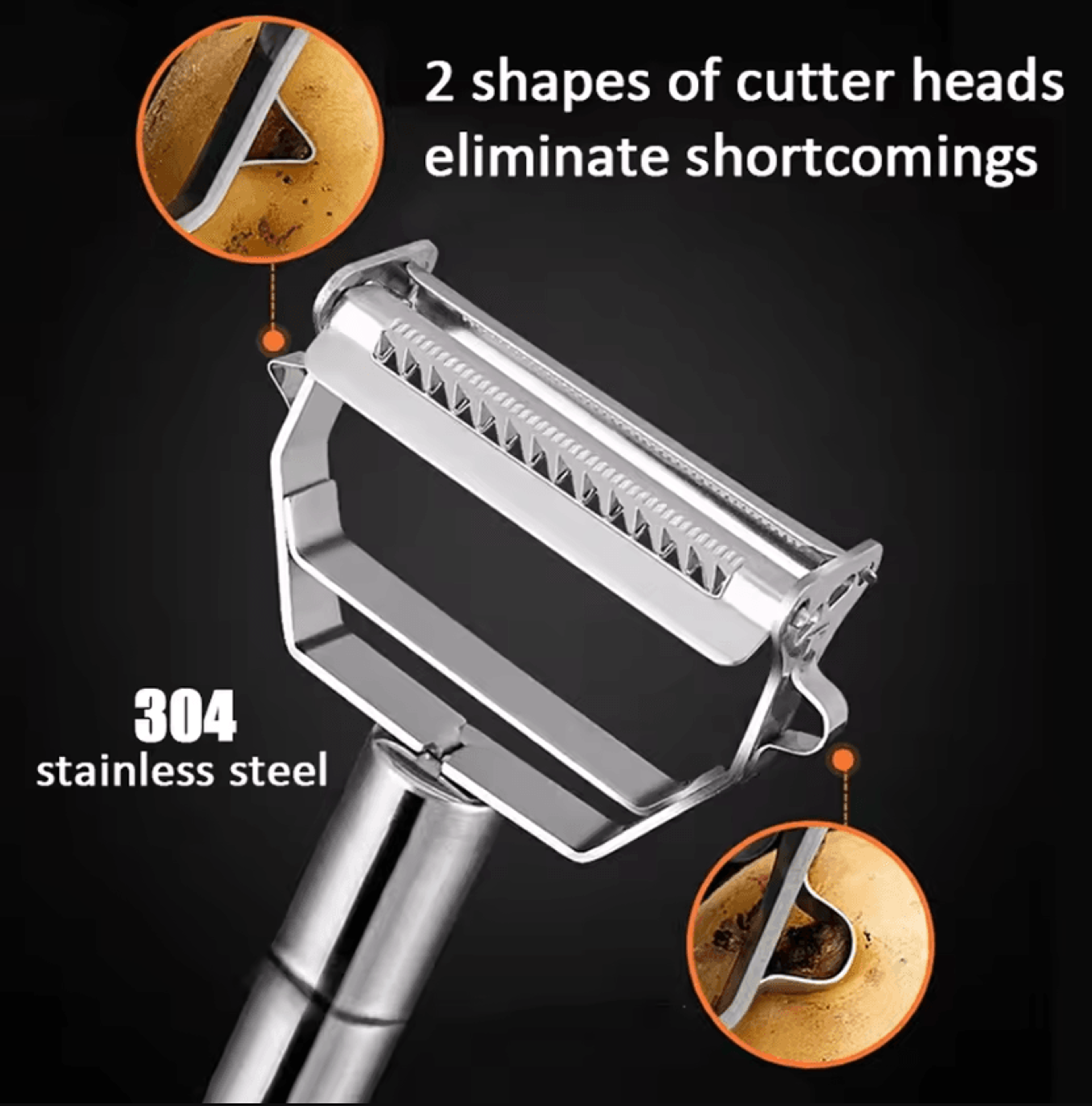 4-in-1 stainless steel vegetable peeler and julienne grater
