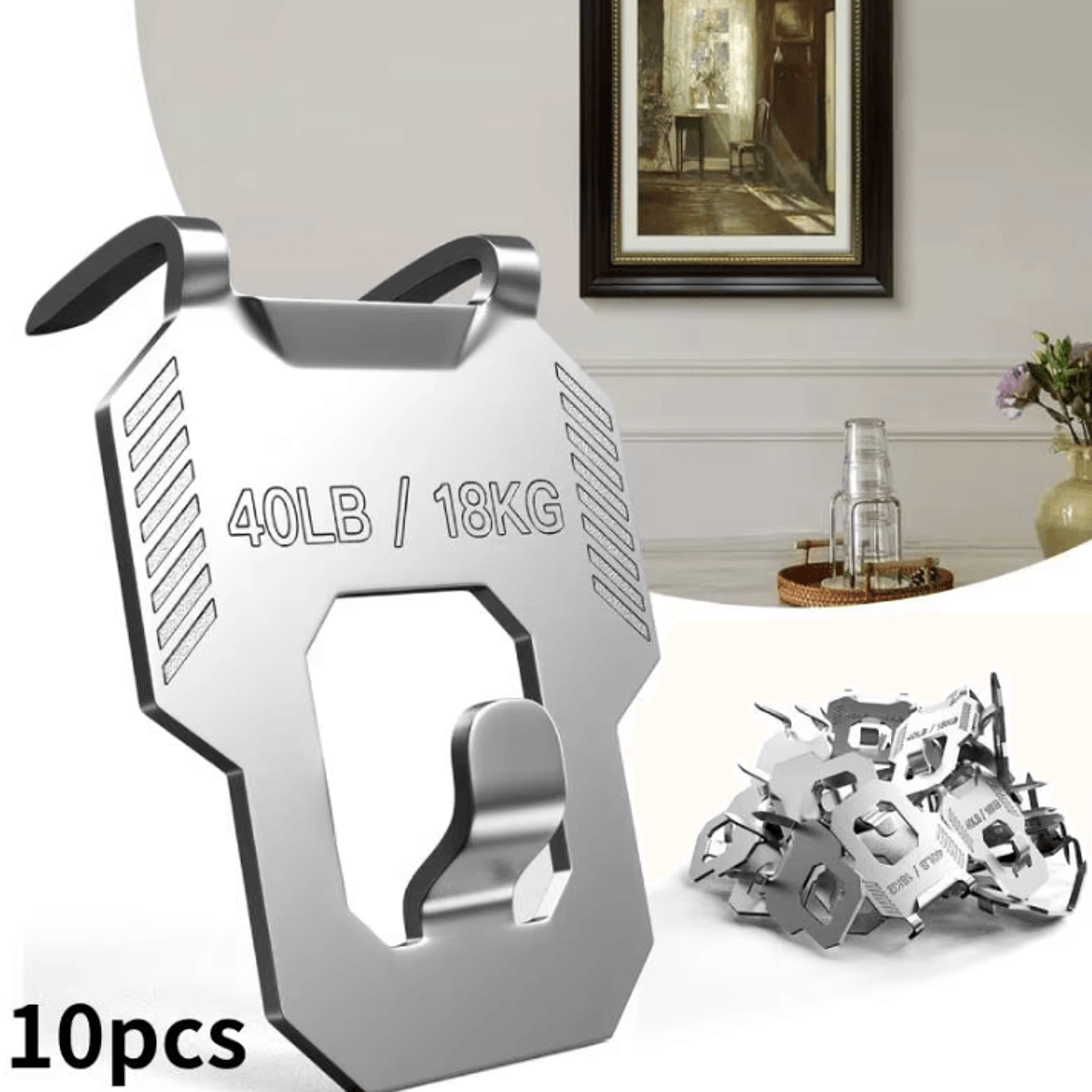 10 or 20 piece drywall picture hanging claw hooks