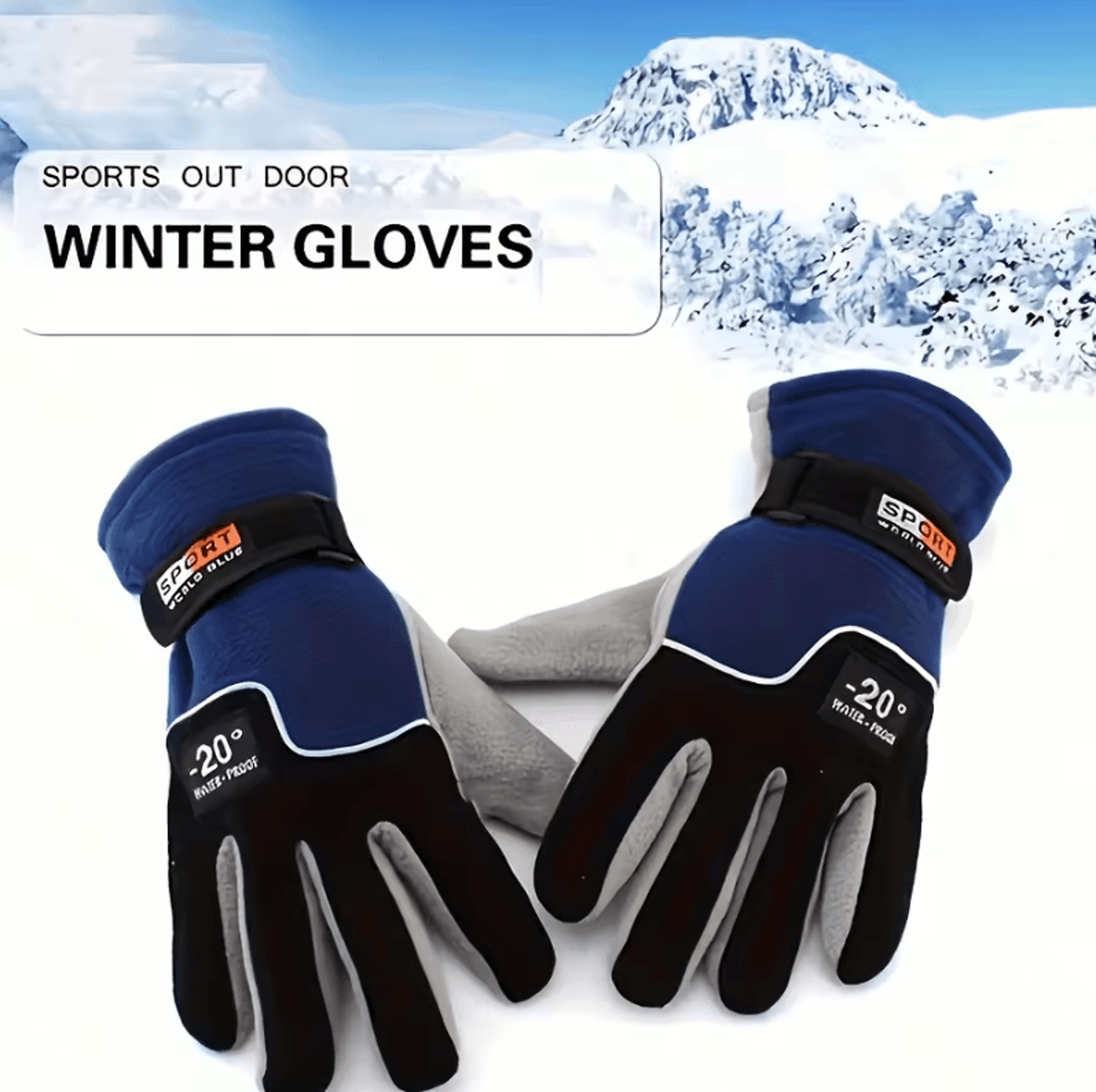 unisex fleece full finger winter gloves for skiing and cycling
