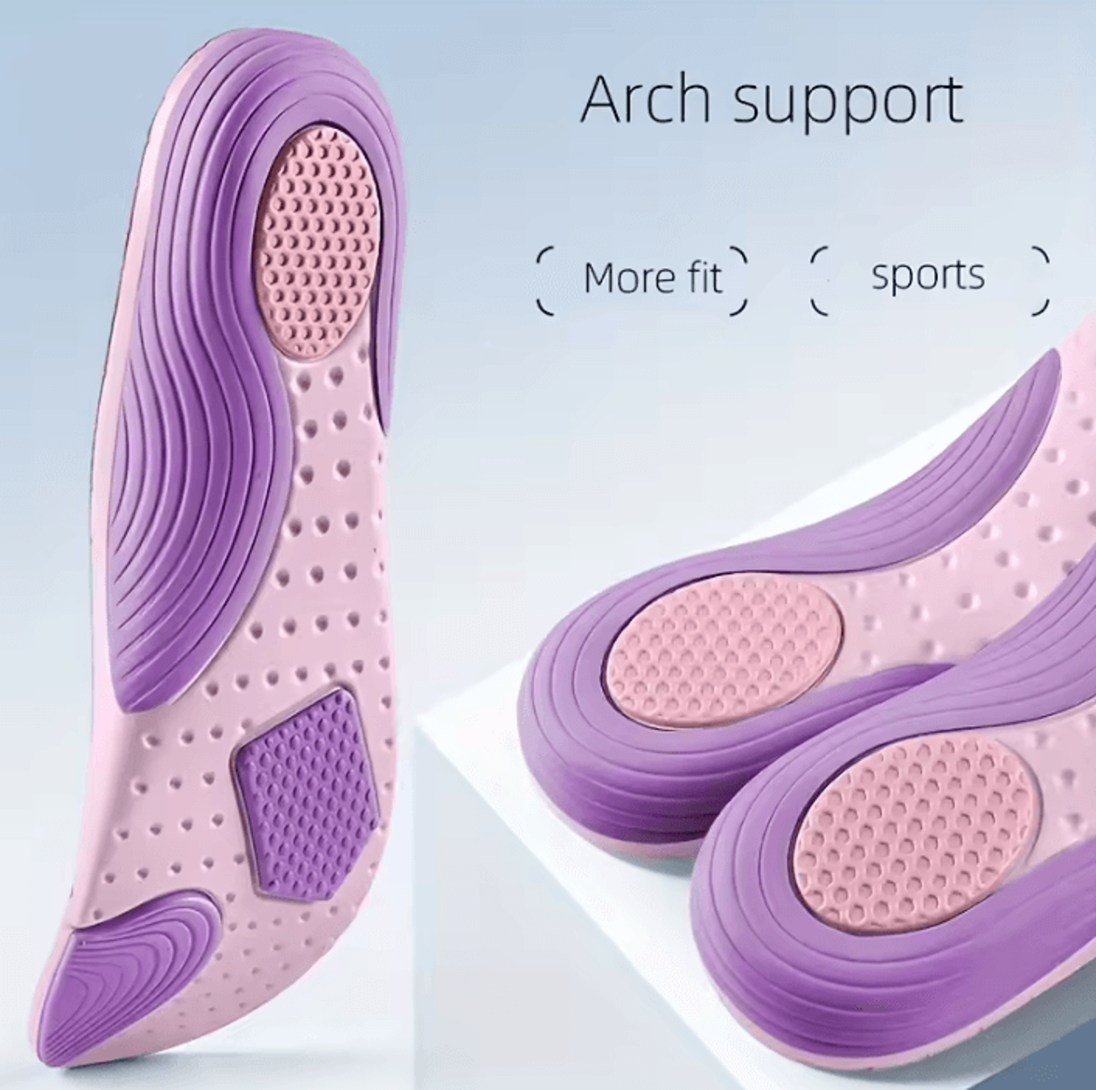 lightweight eva arch support sports insoles for men and women