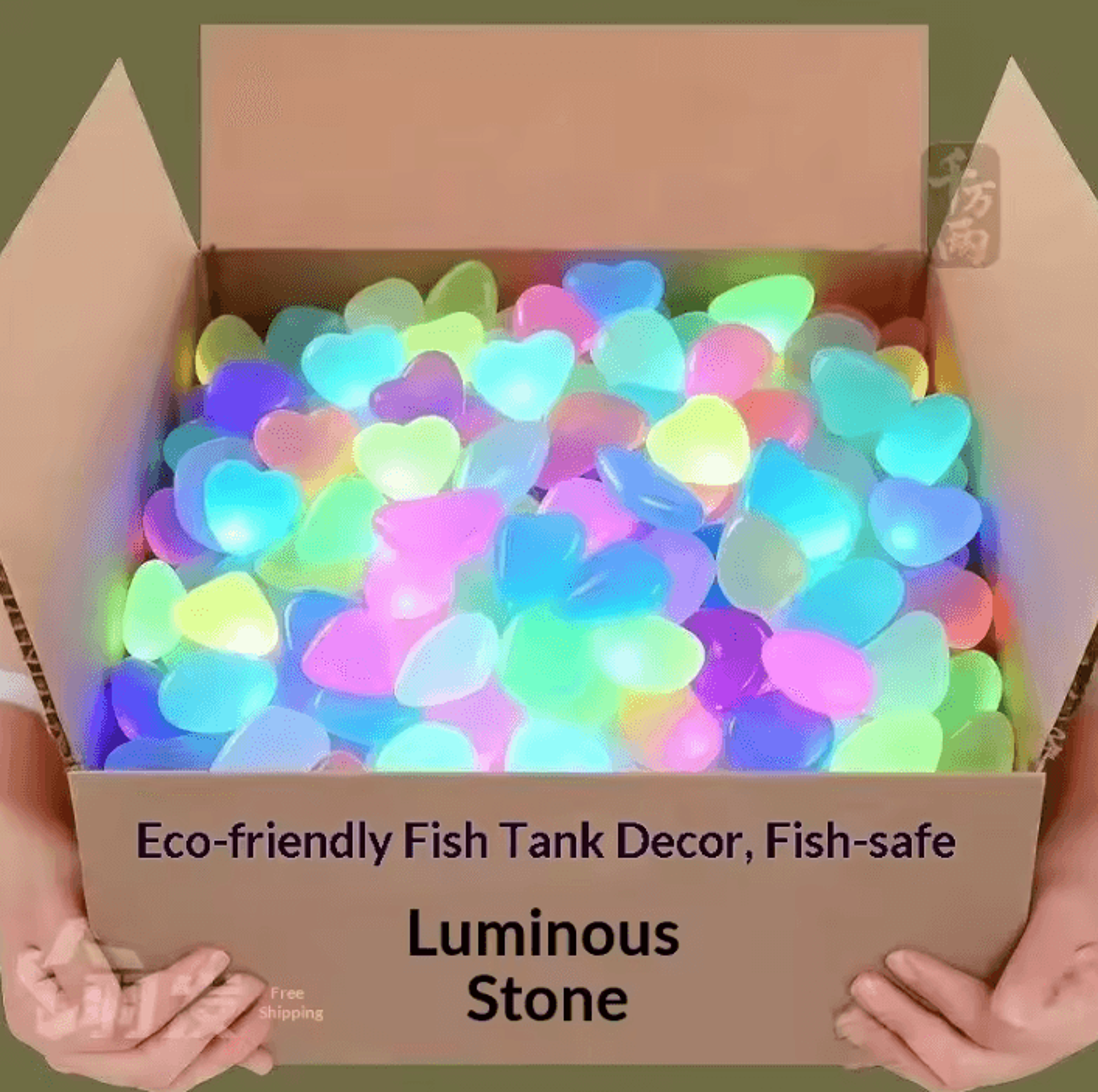 100 piece glow in the dark garden pebbles for outdoor decor