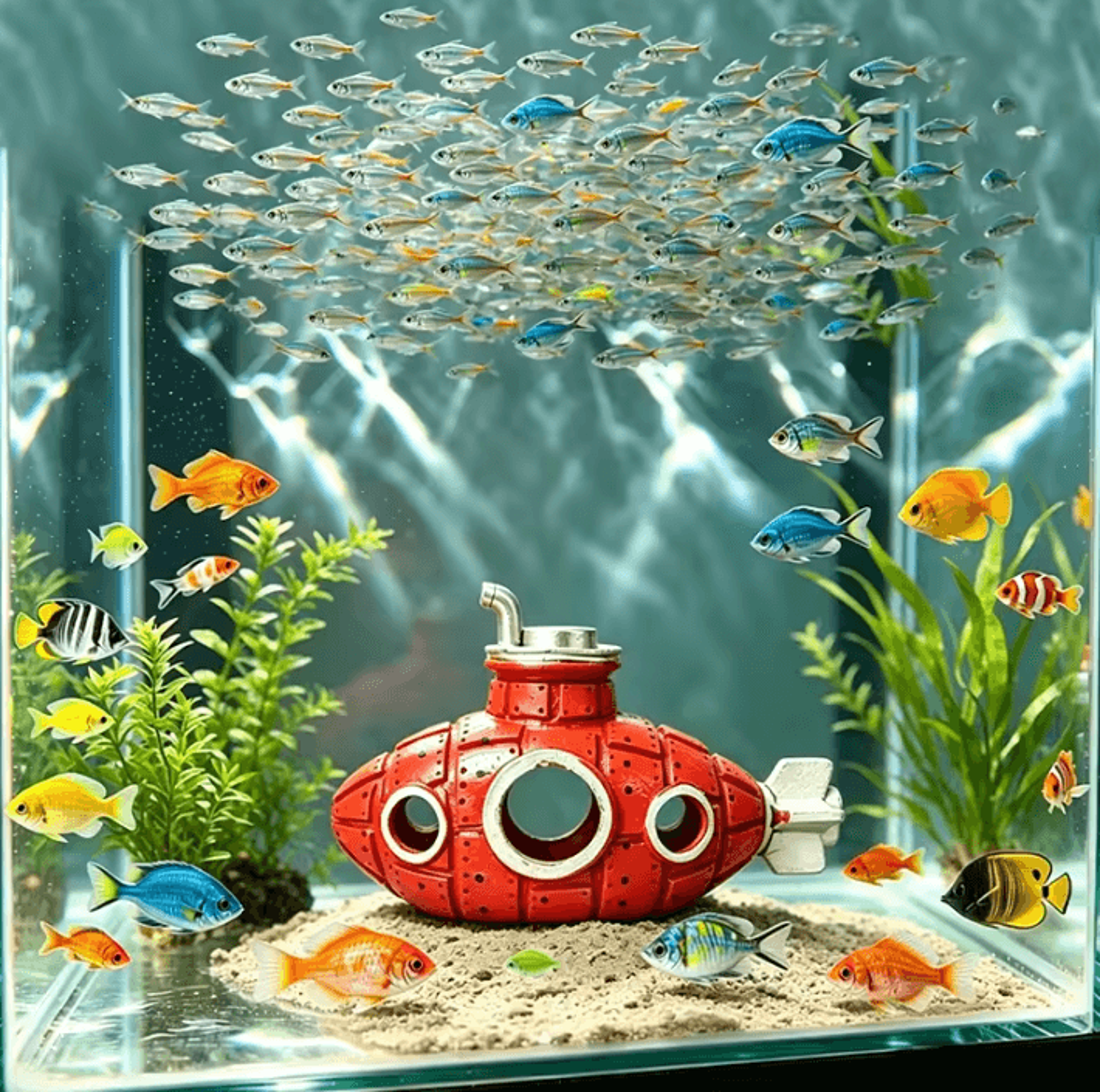 submarine aquarium cave ornament for fish and shrimp