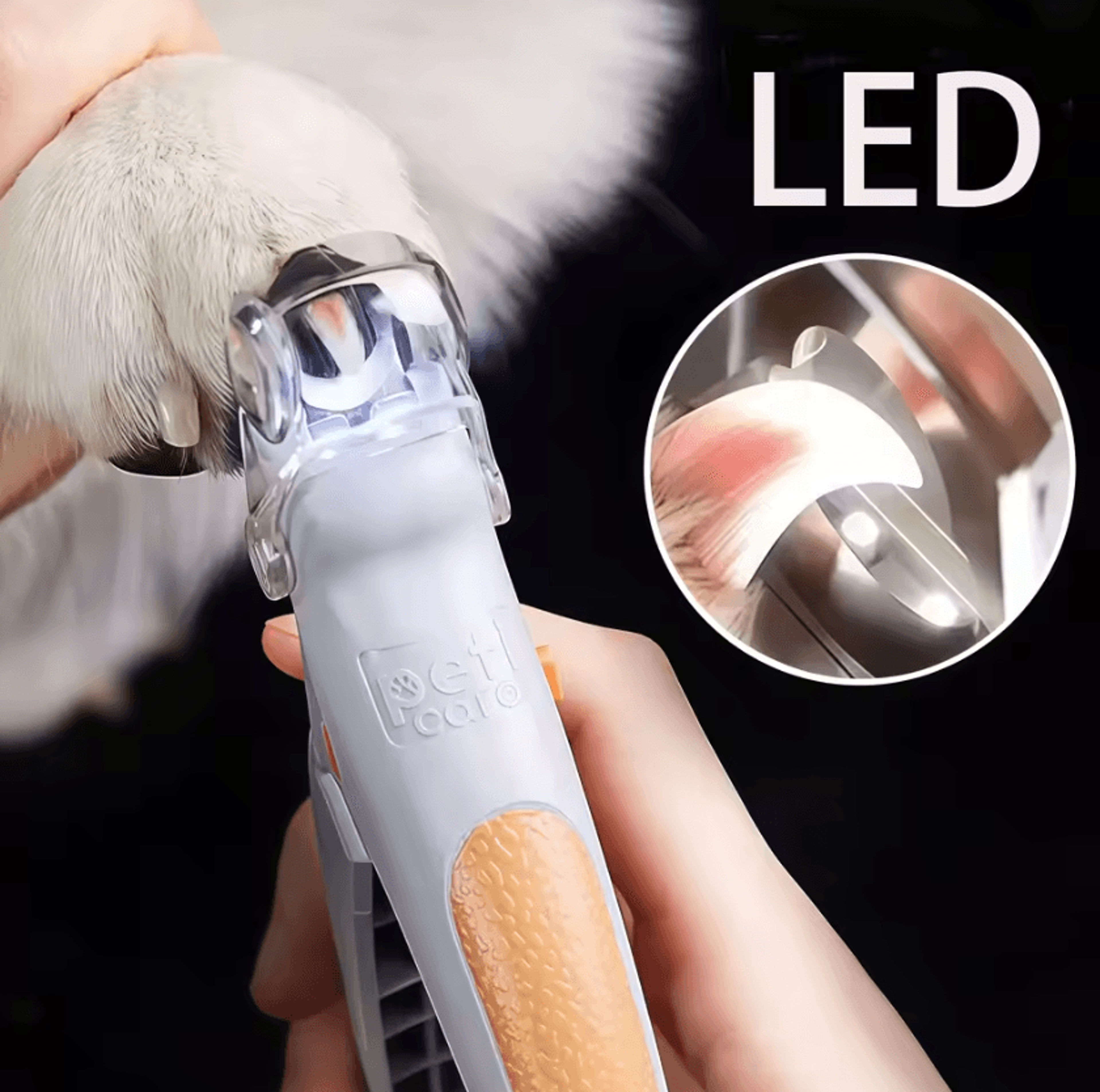 led pet nail clipper for dogs and cats precision claw trimmer