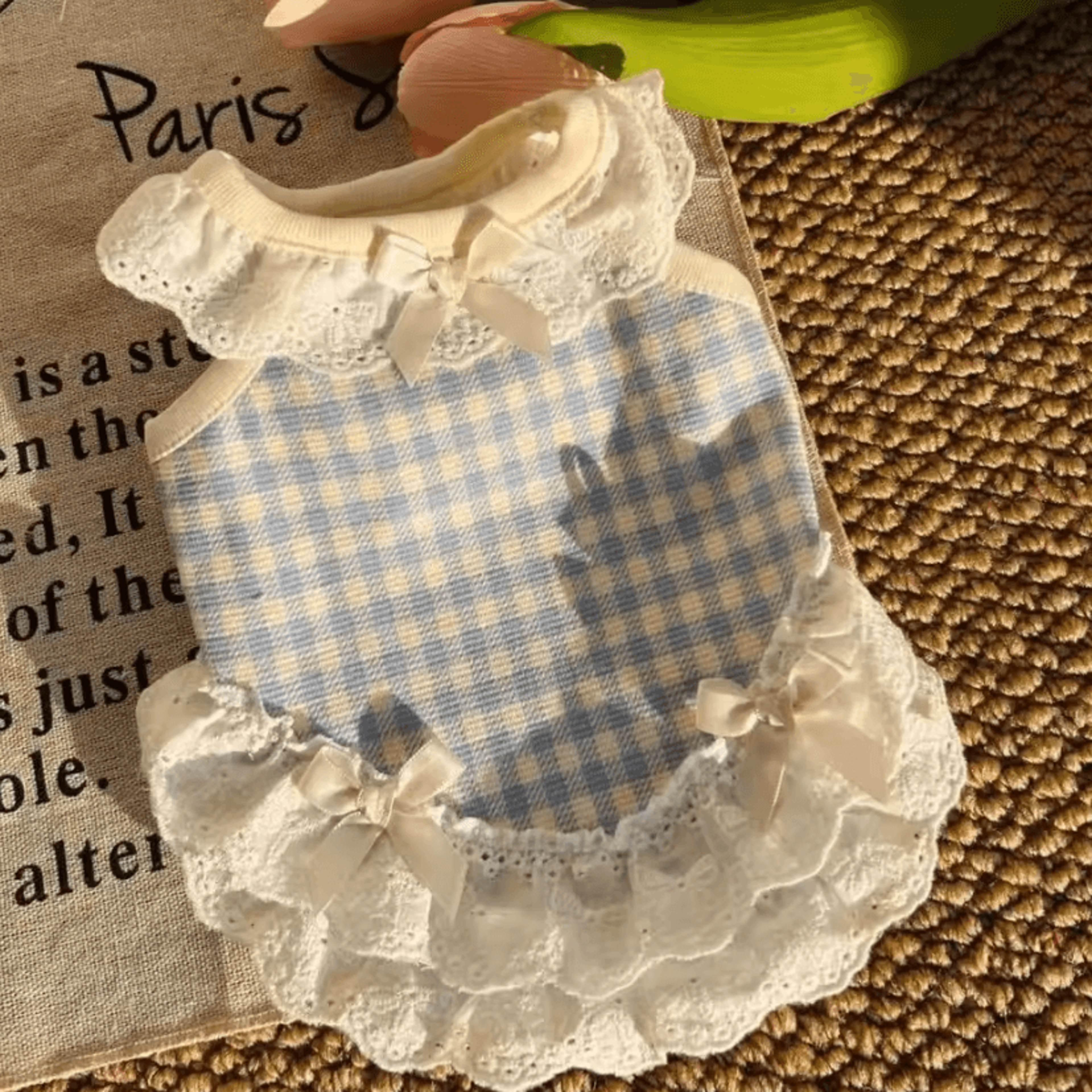 summer lace suspender dress for small dogs and puppies