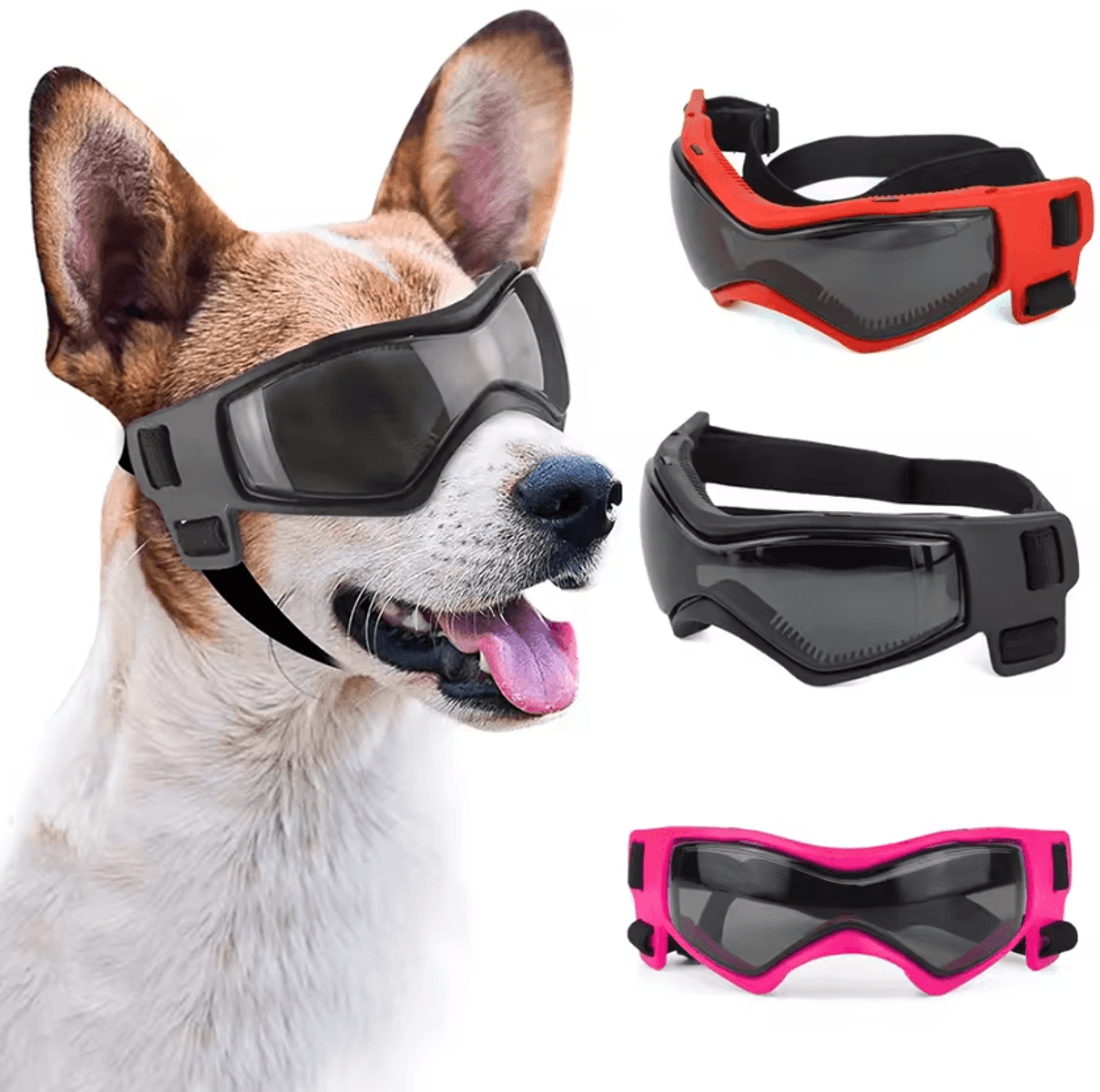 adjustable uv protection dog goggles for outdoor adventures