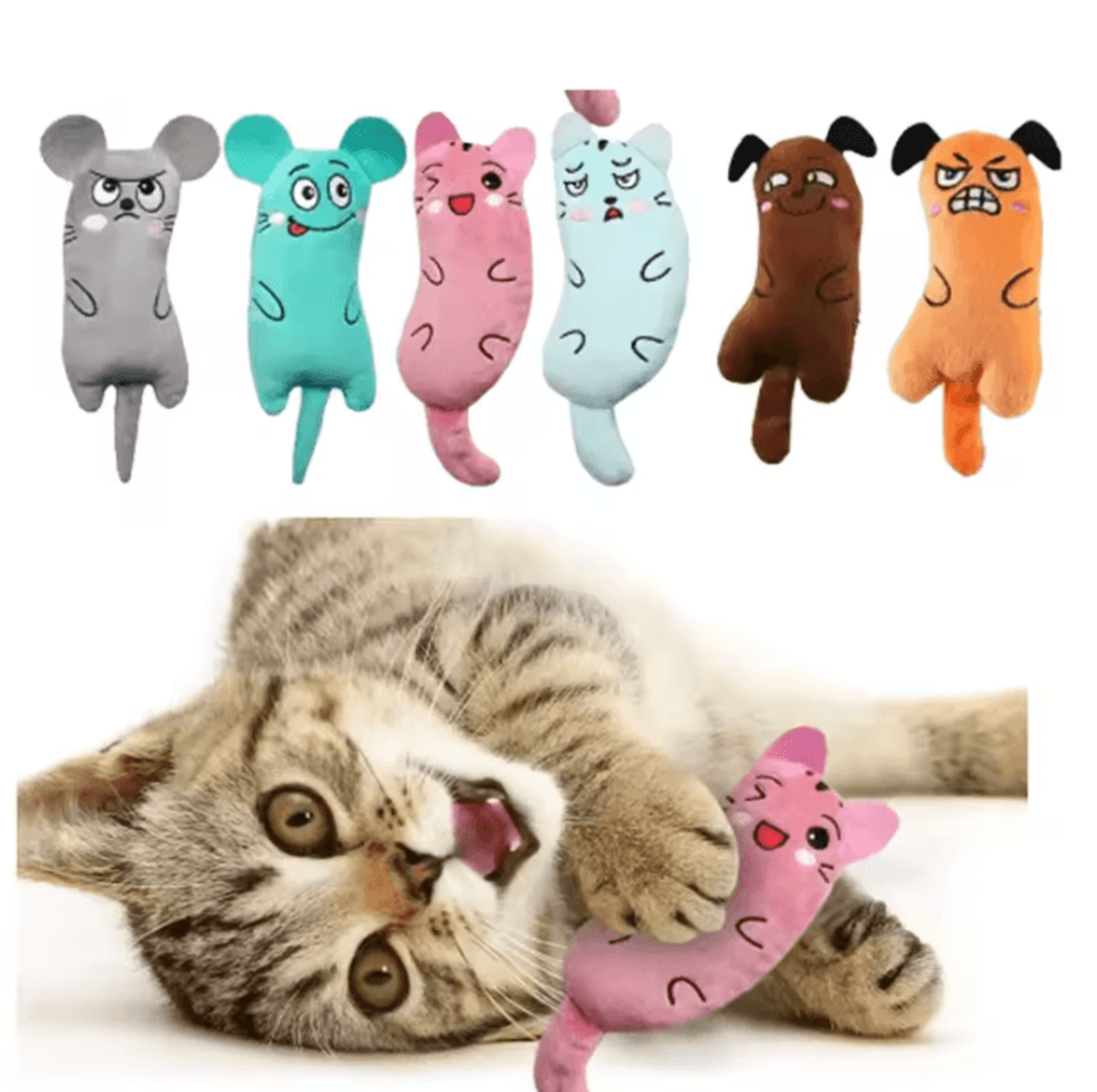 plush catnip chew toy for interactive kitten play