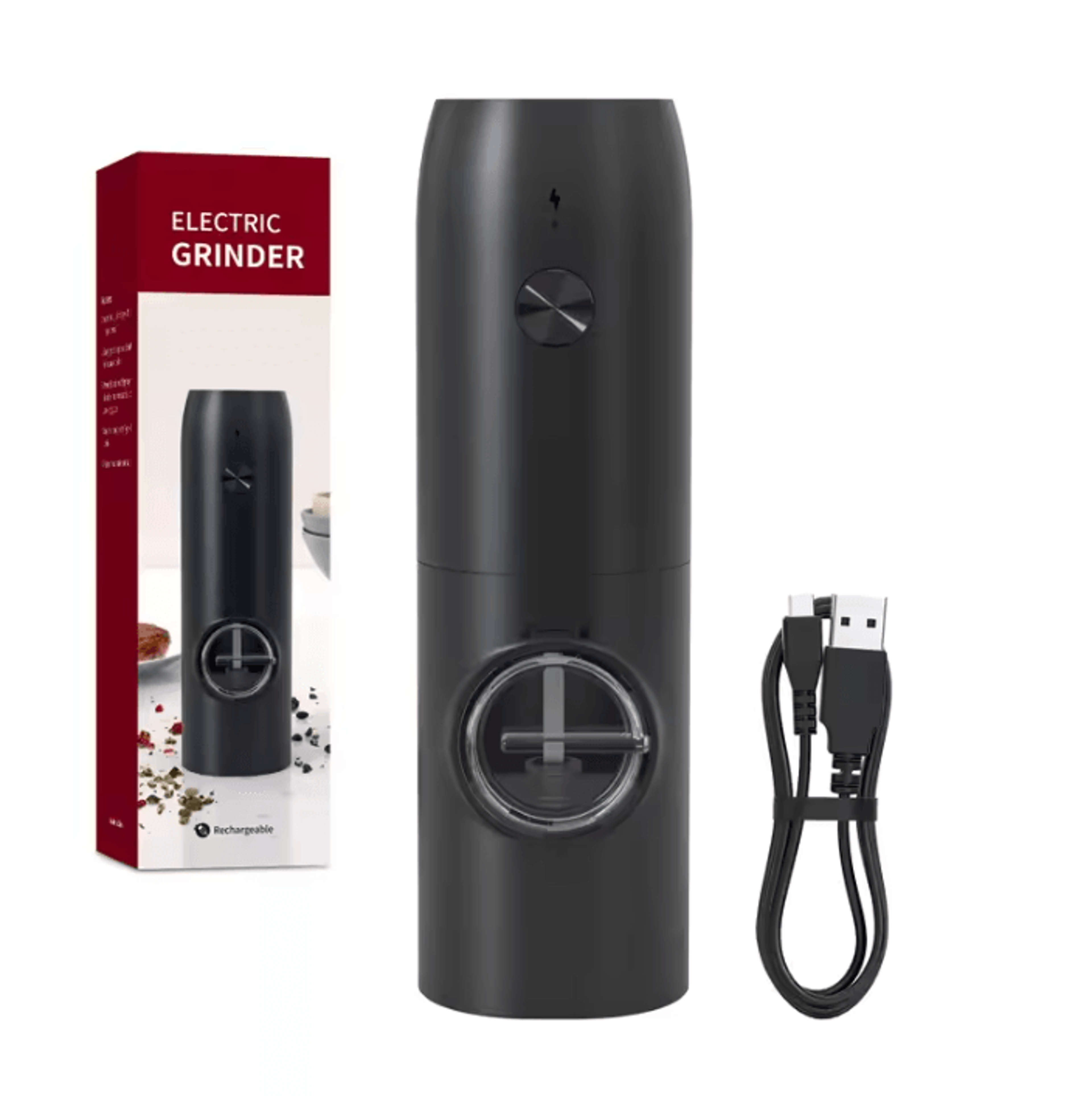 gravity sensing electric salt and pepper grinder with led light