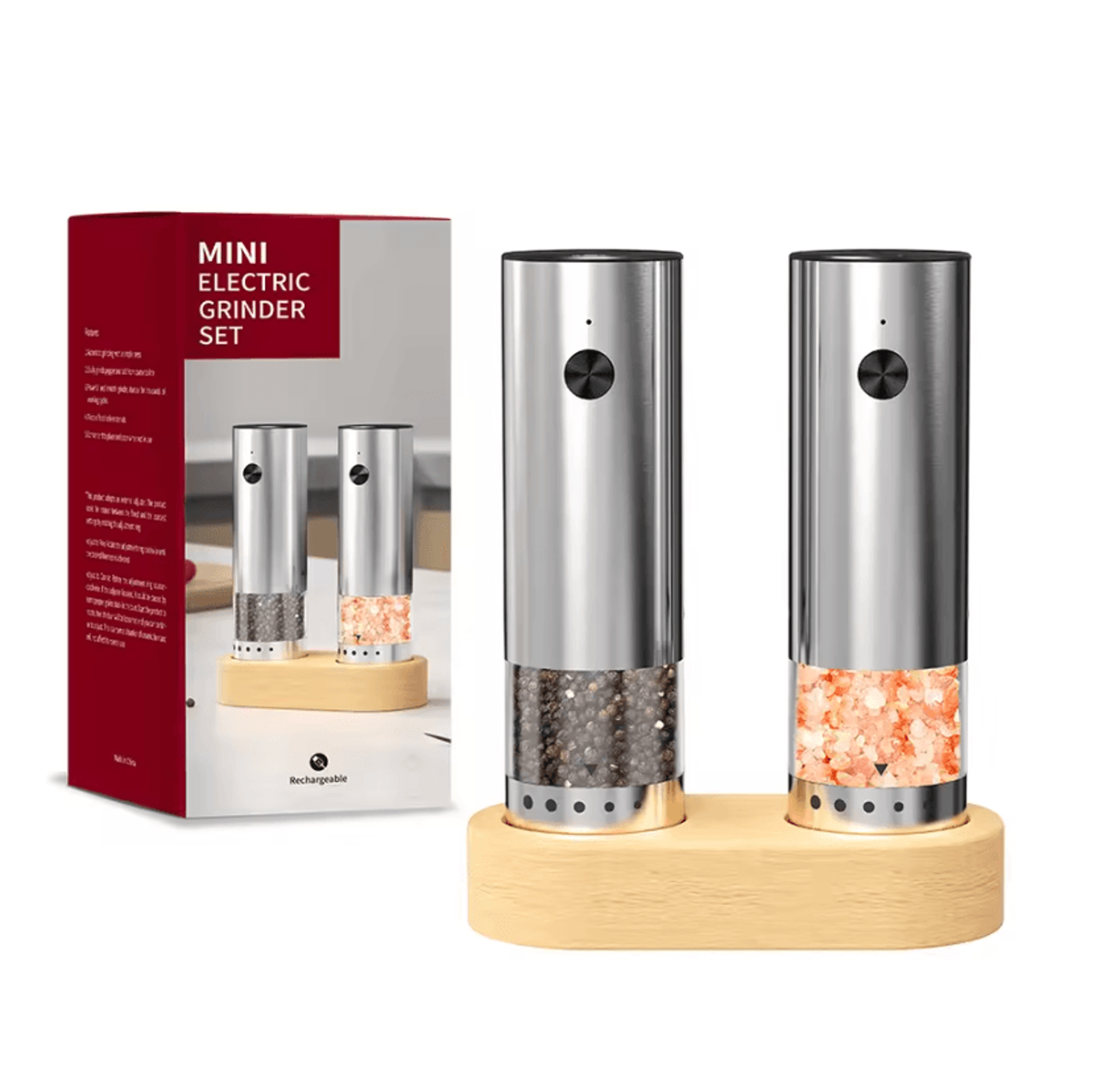 compact usb rechargeable electric pepper grinder with adjustable coarseness