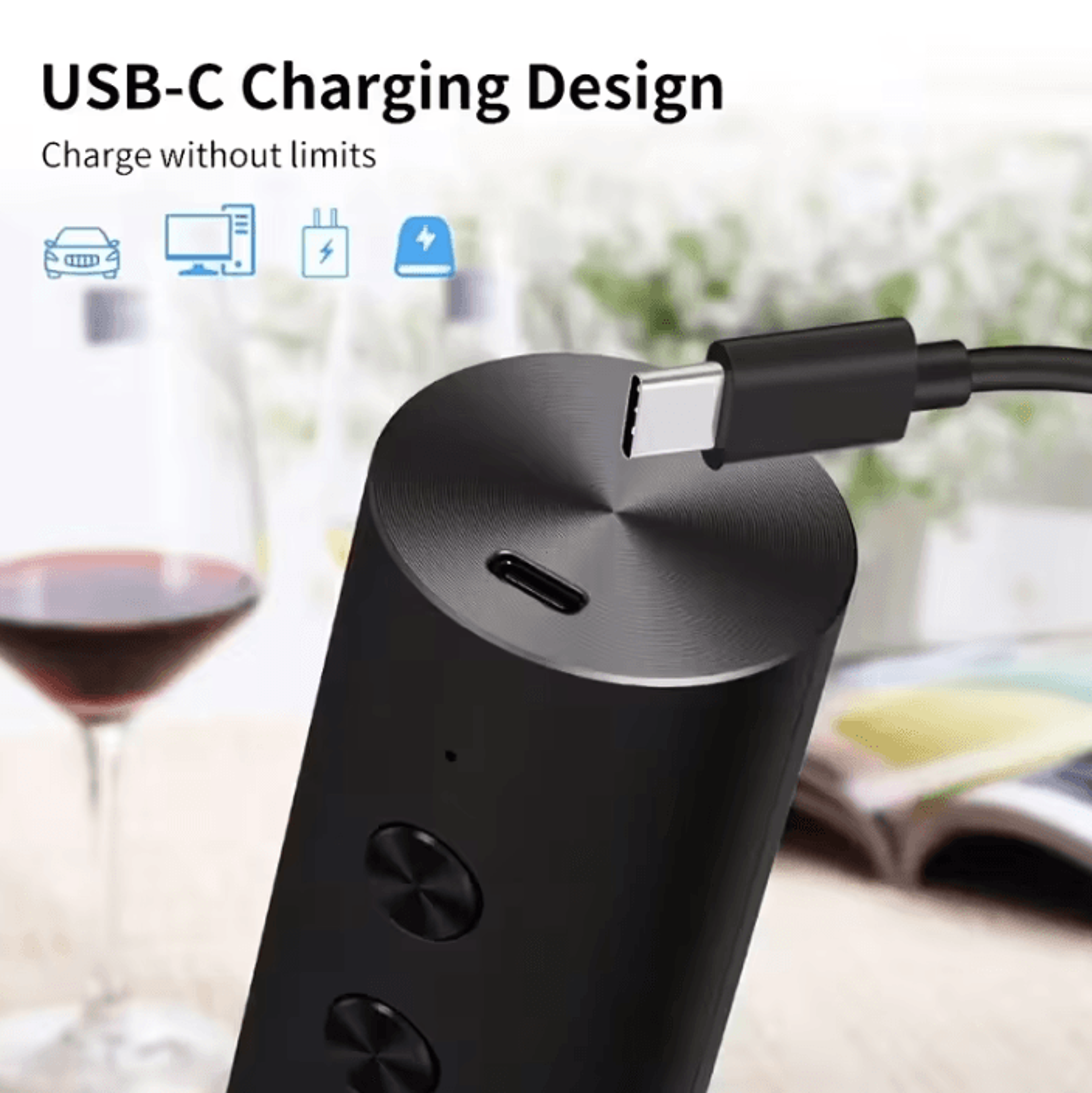 vinoease automatic electric wine opener and serving gift set