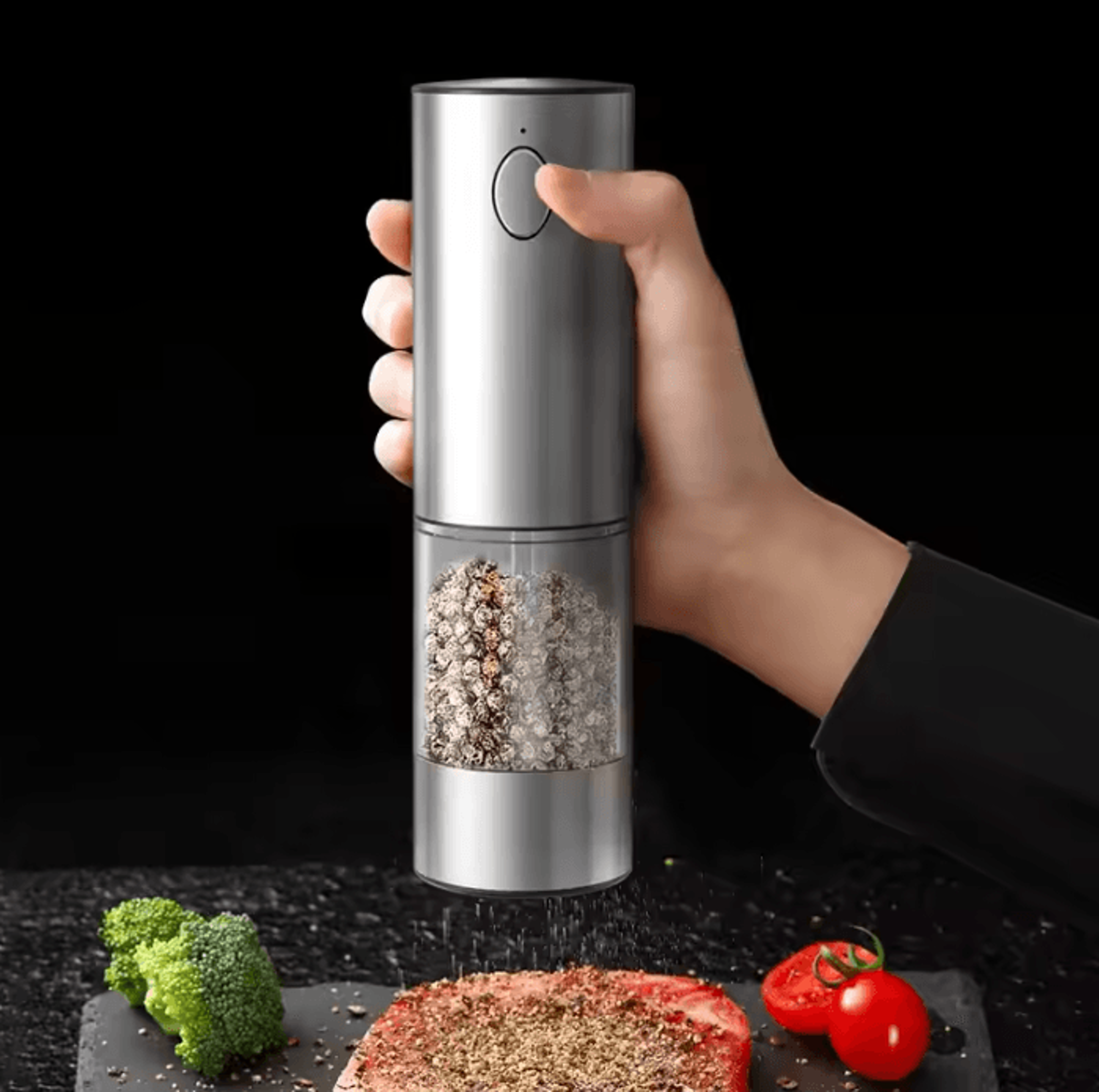 grindmate usb rechargeable automatic salt and pepper mill