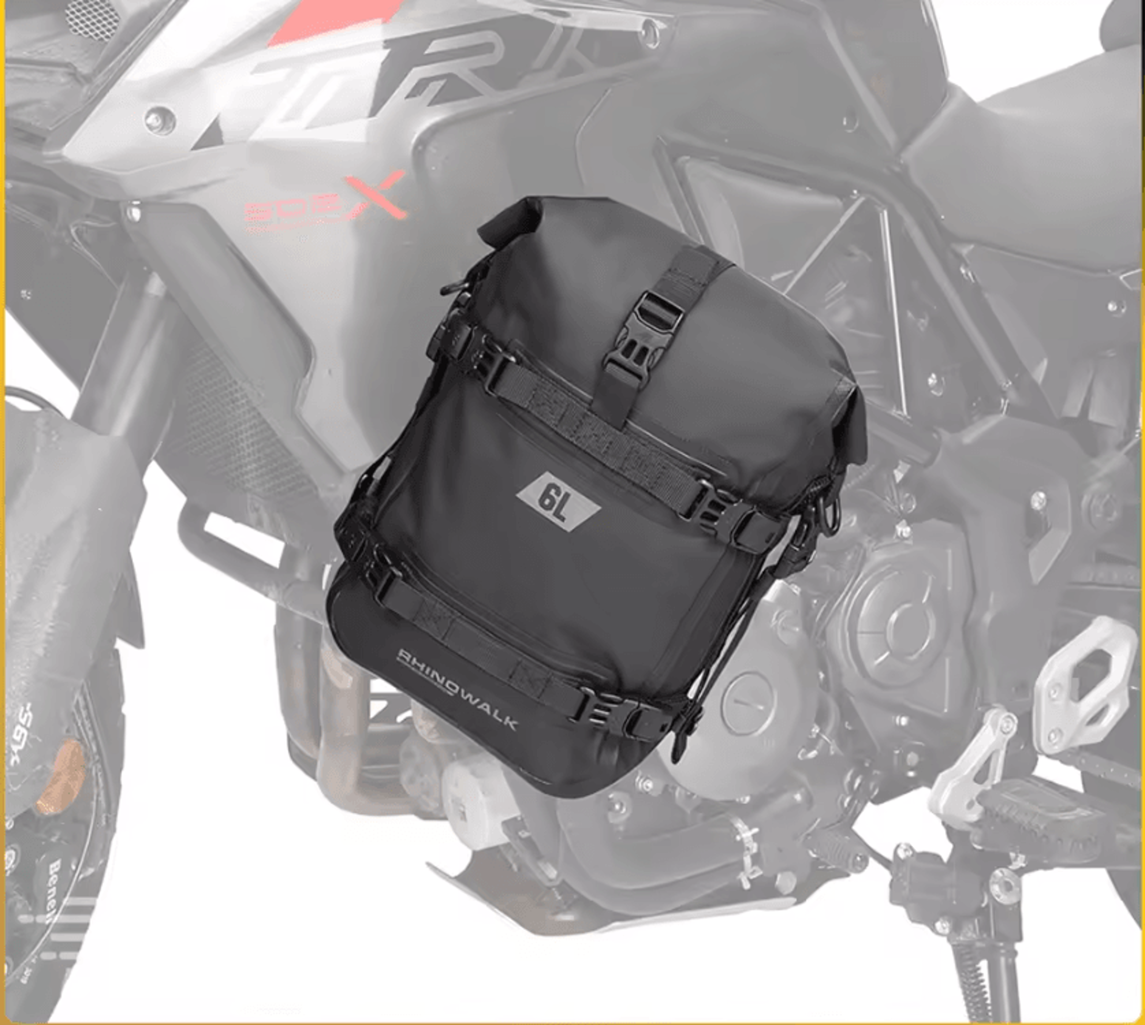 rhinowalk 6l adventure motorcycle crash bar storage bag