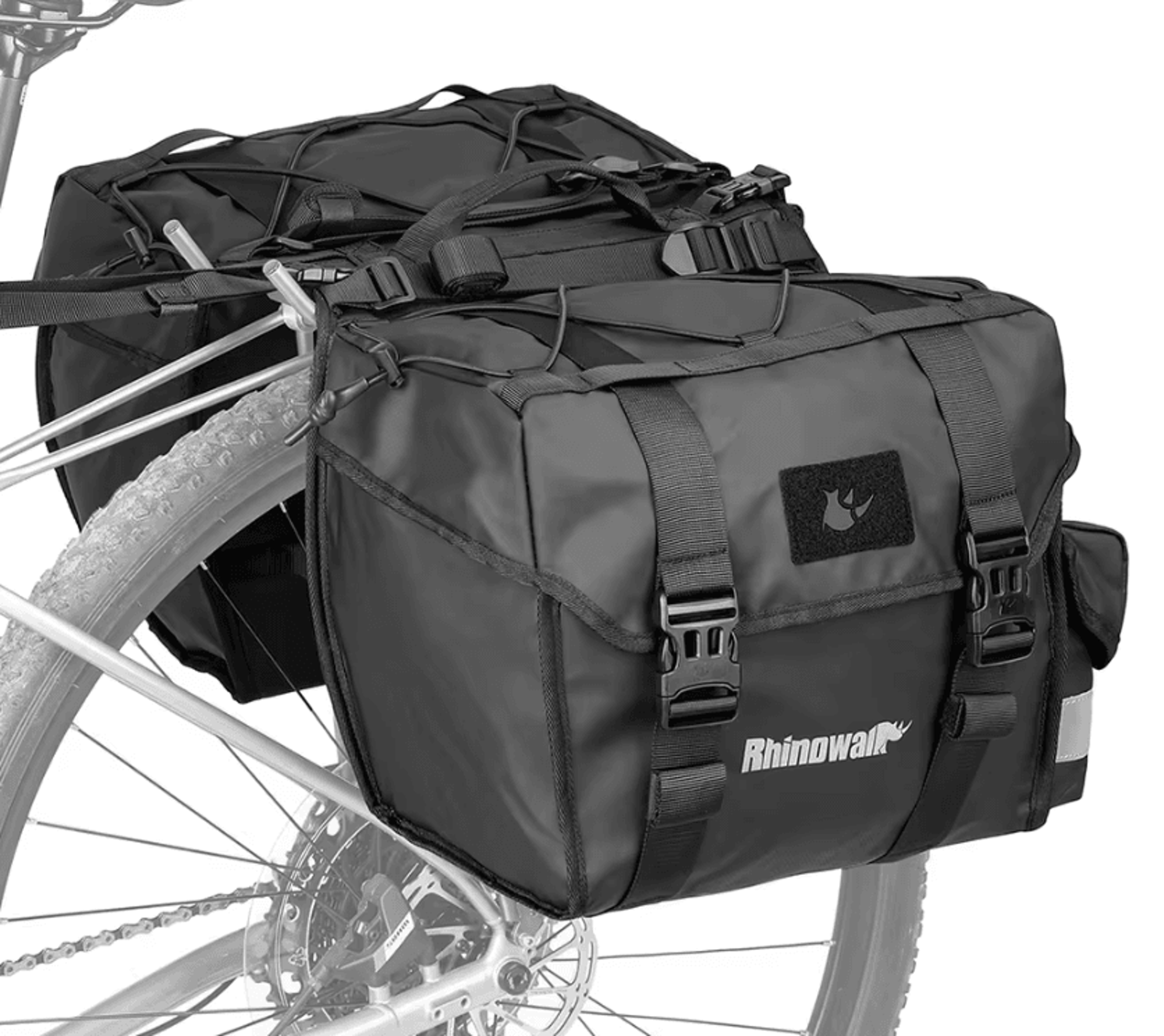 rhinowalk 22l 40l 50l waterproof double bike pannier set
