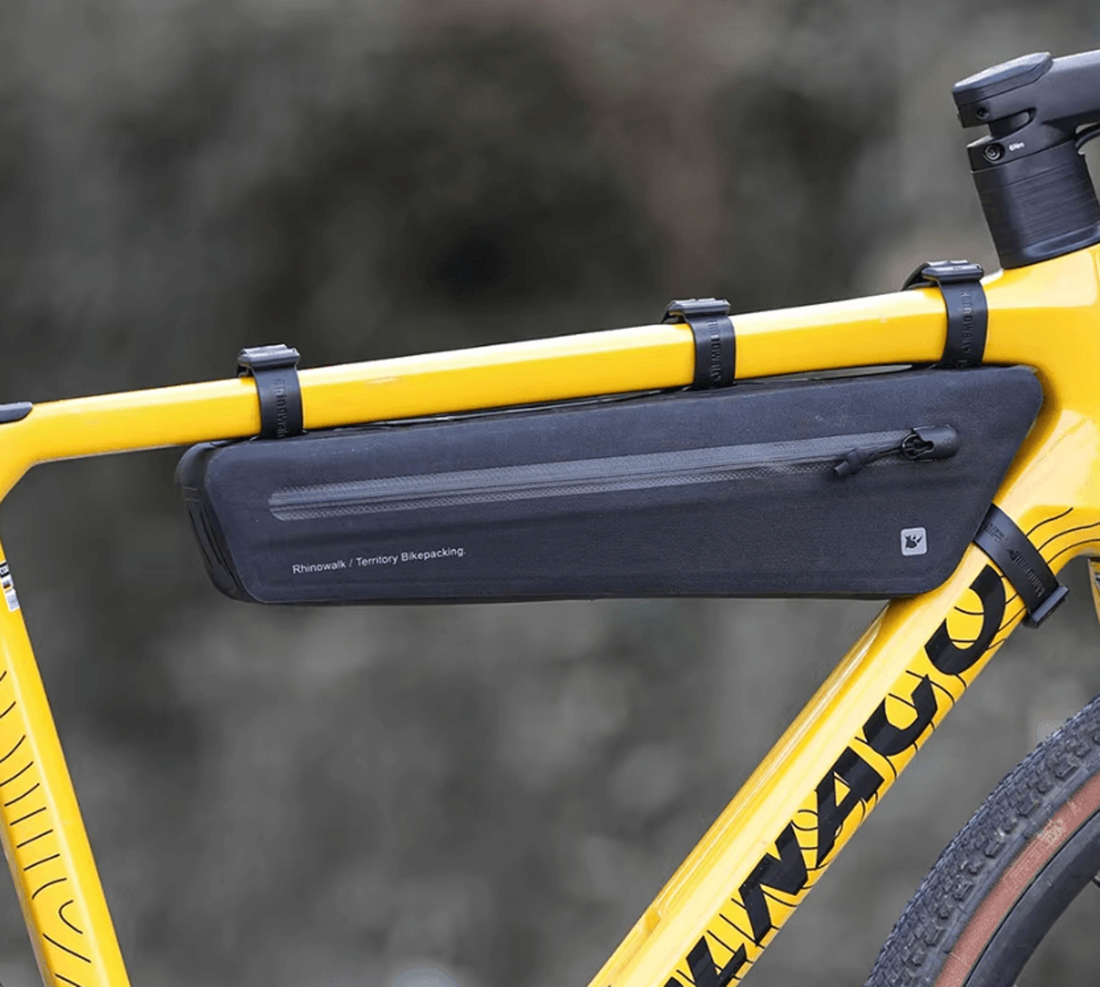rhinowalk 1.3l 1.9l waterproof triangle bikepacking frame bag