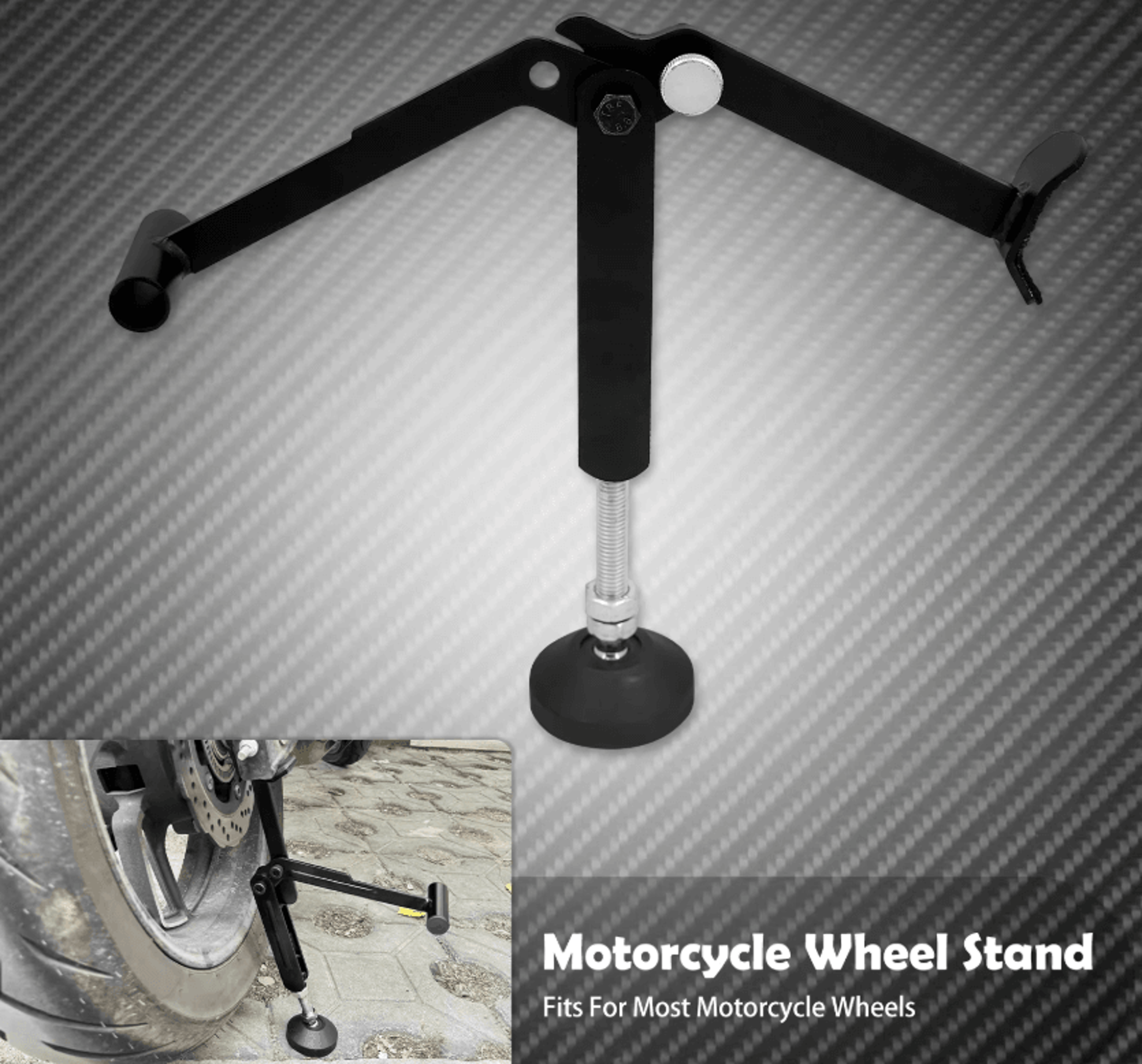 adjustable motorcycle wheel lifter stand for easy maintenance and cleaning
