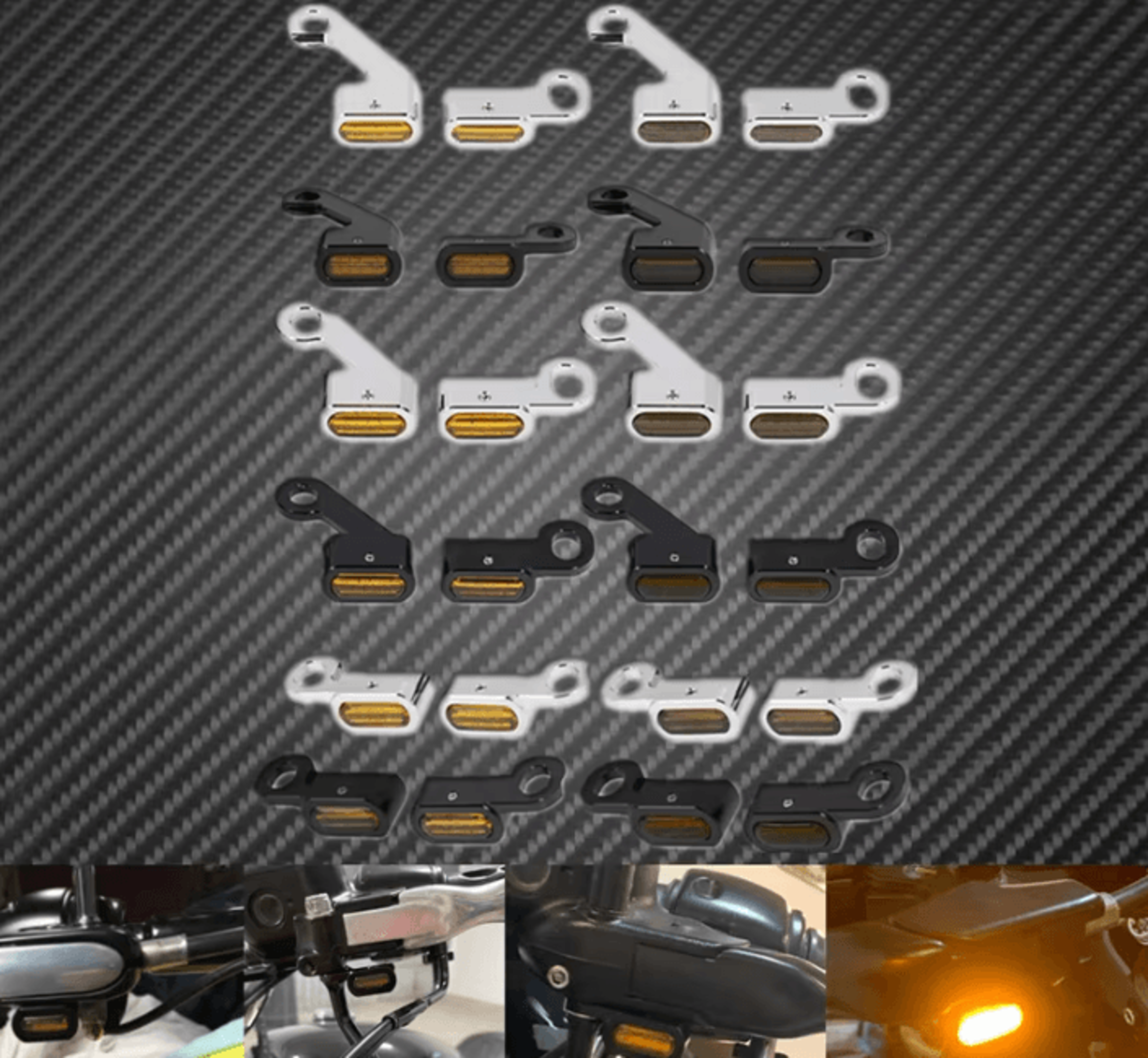 low profile e mark mini led turn signals for harley sportster xl 883 1200