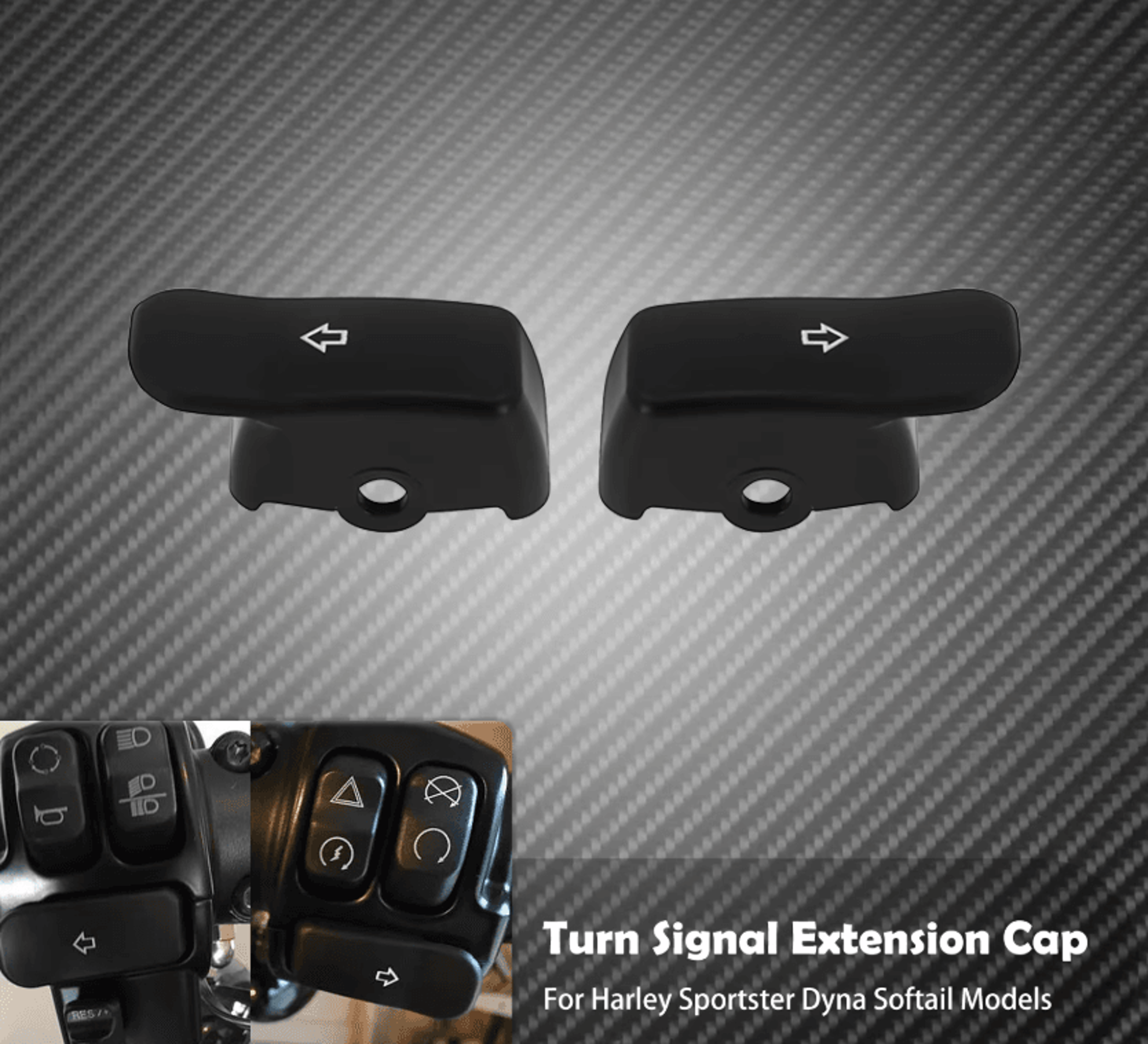extended reach turn signal switch caps for harley sportster dyna softail