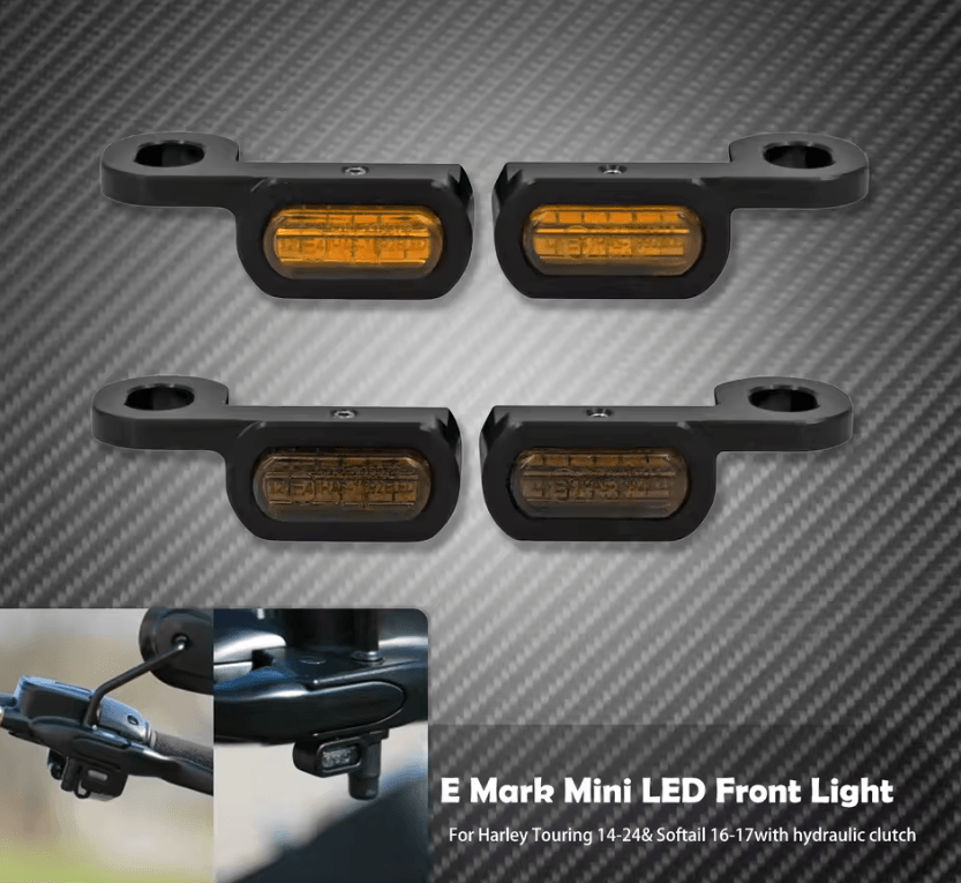 e mark mini led turn signal lights for harley touring and softail
