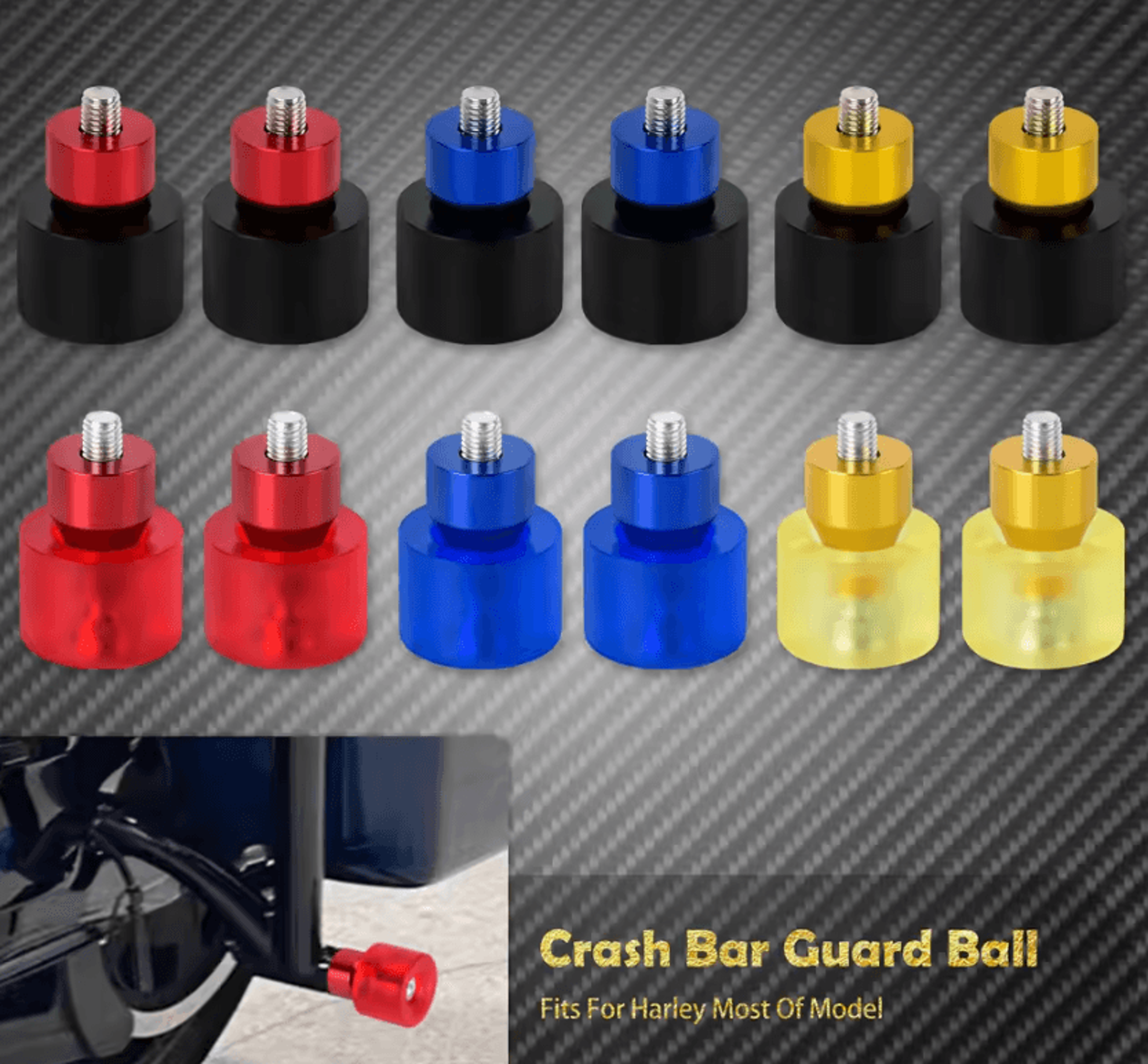 m12 crash bar protector balls for harley touring softail dyna sportster