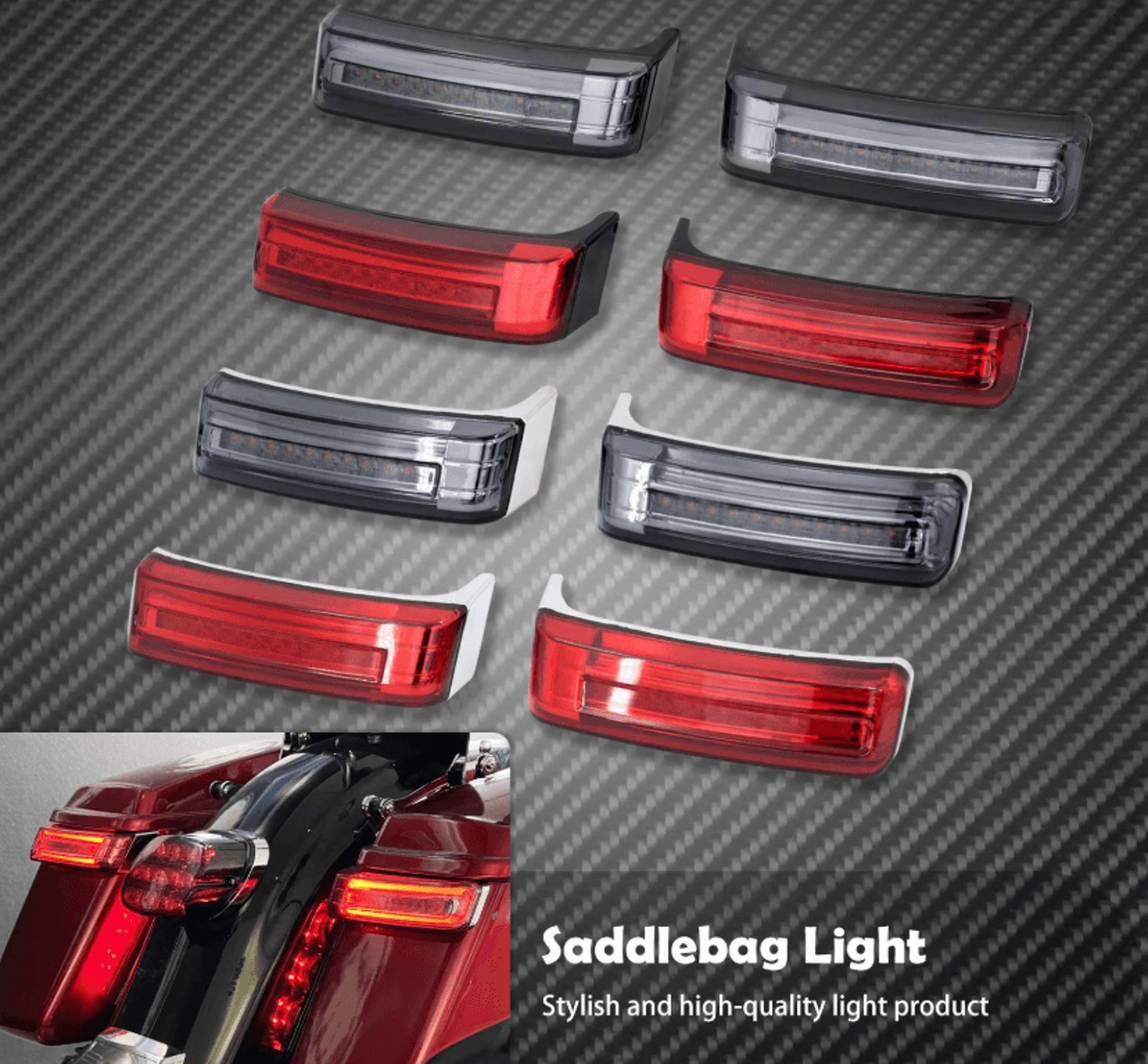 3 in 1 led saddlebag run brake turn lights for harley touring