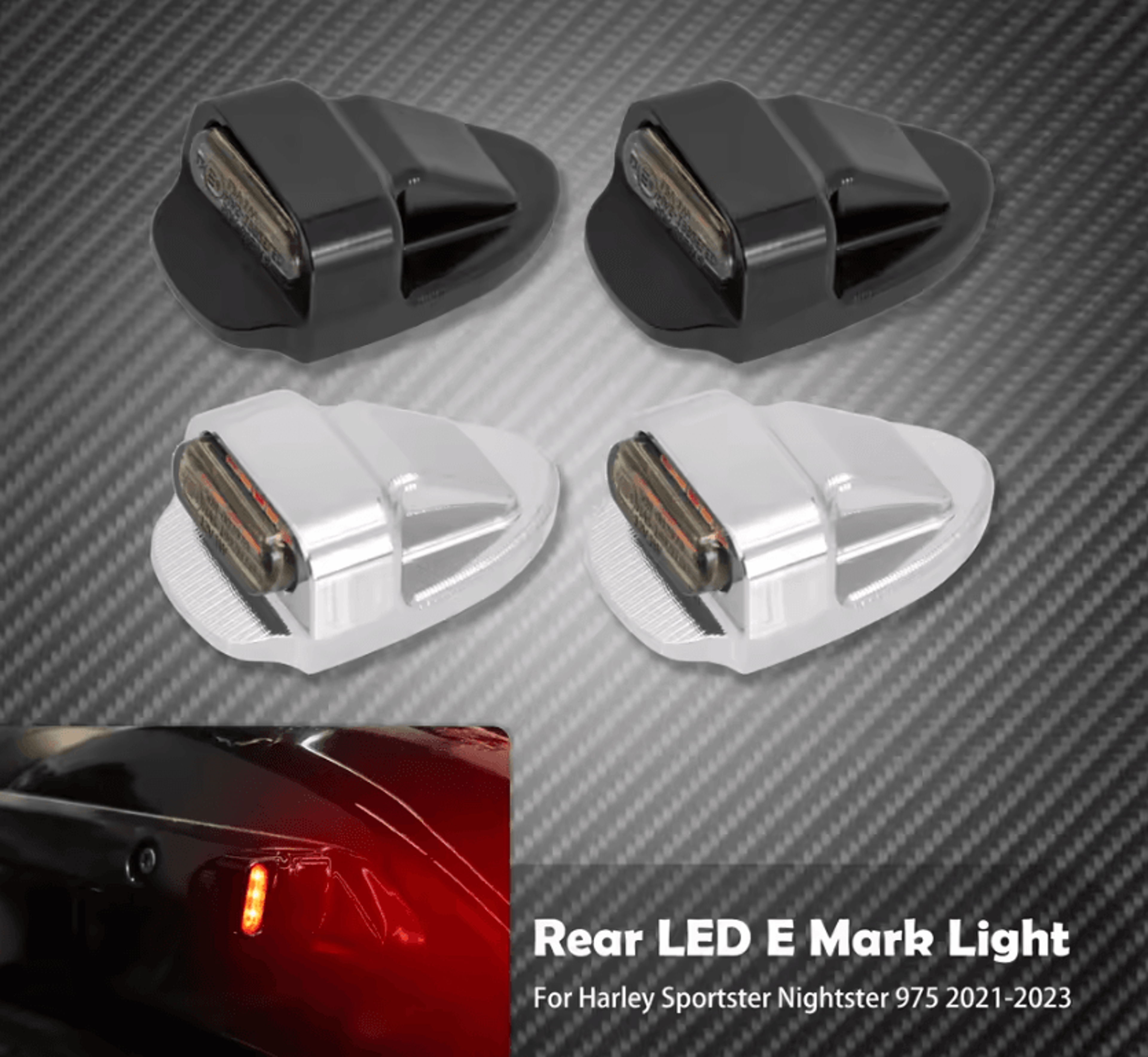 3 in 1 e mark rear led signals for harley nightster 975