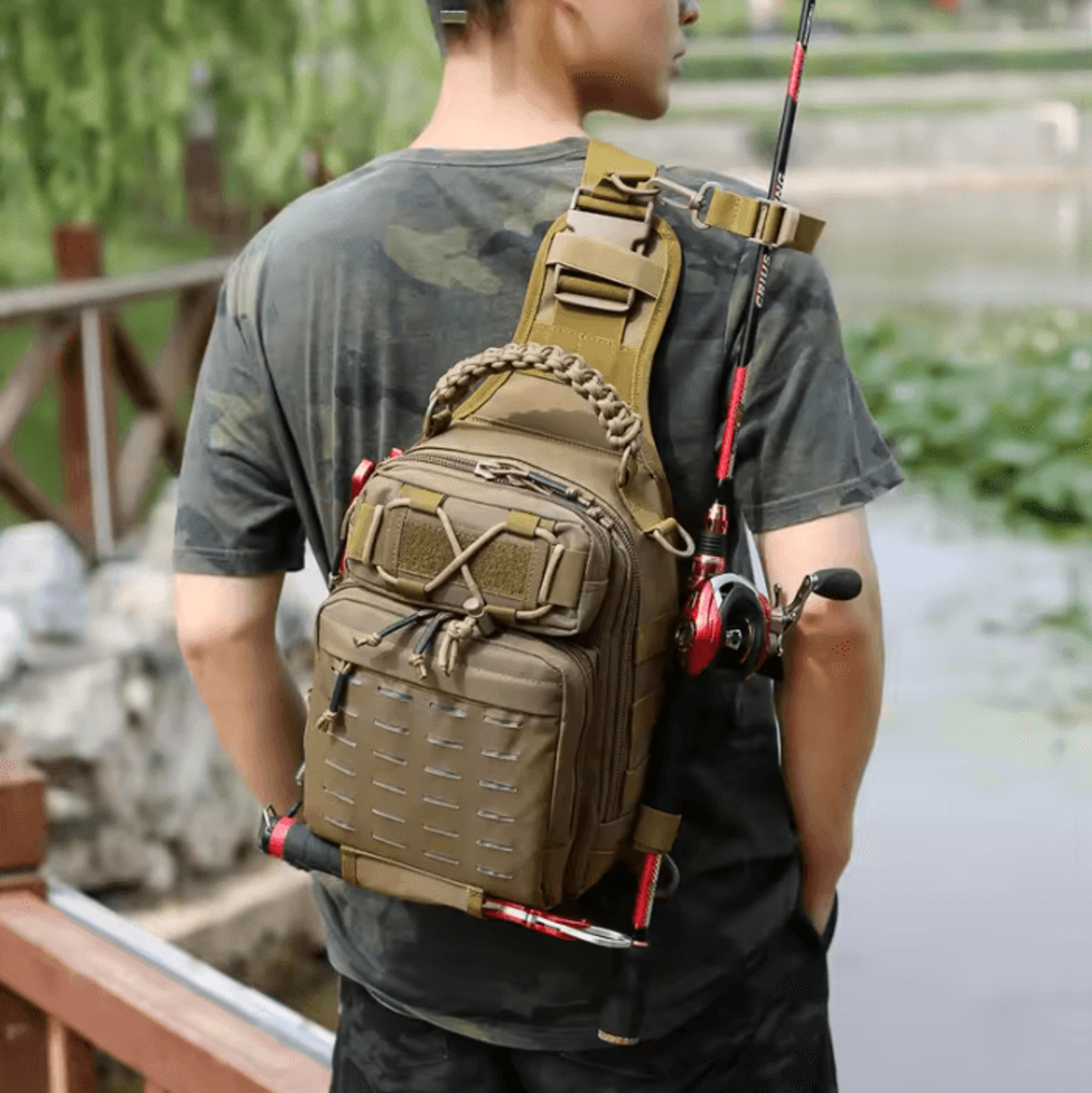 rugged oxford tactical camouflage backpack for outdoor training