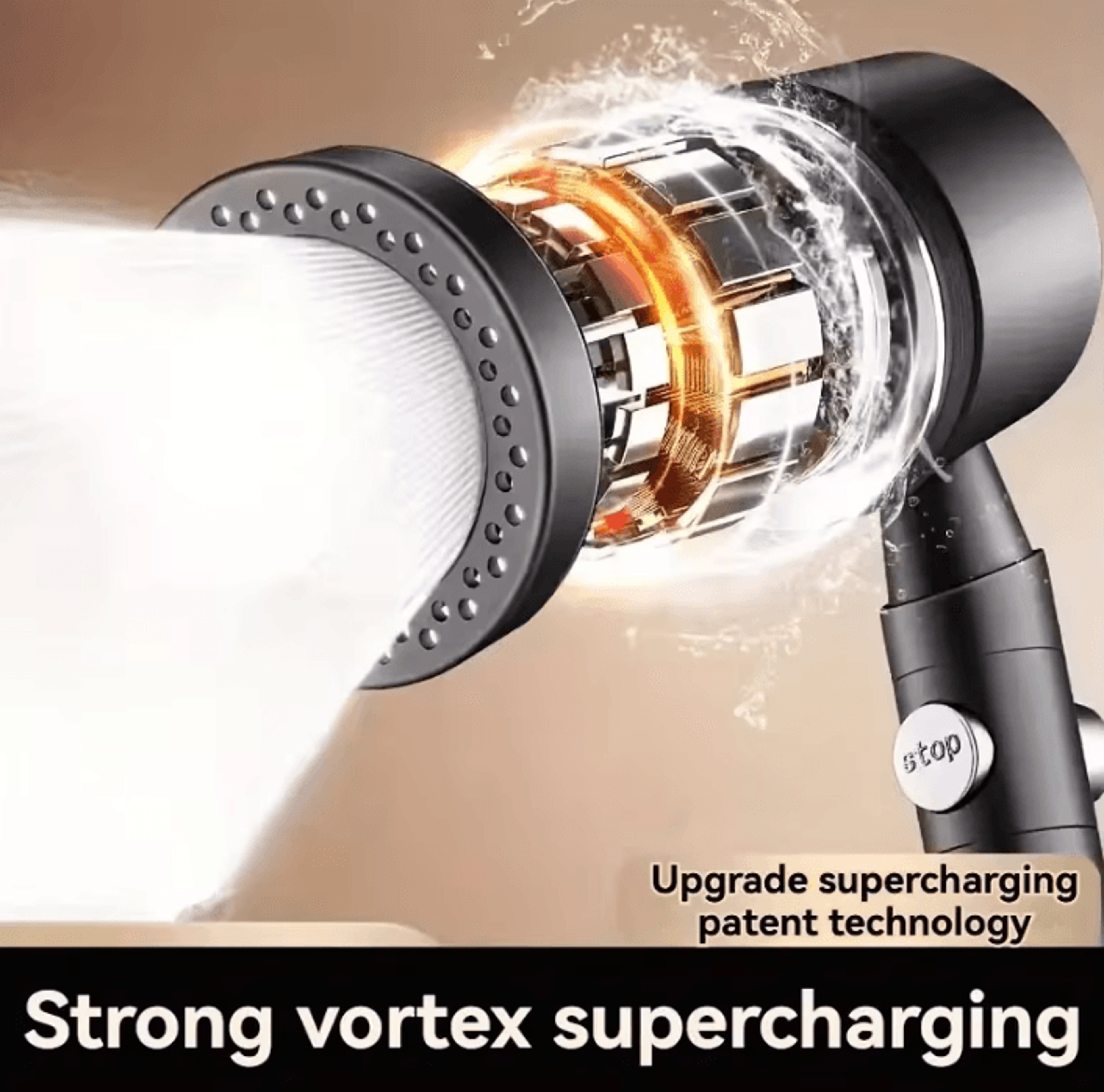aquaflow 5-mode high pressure filter handheld shower head