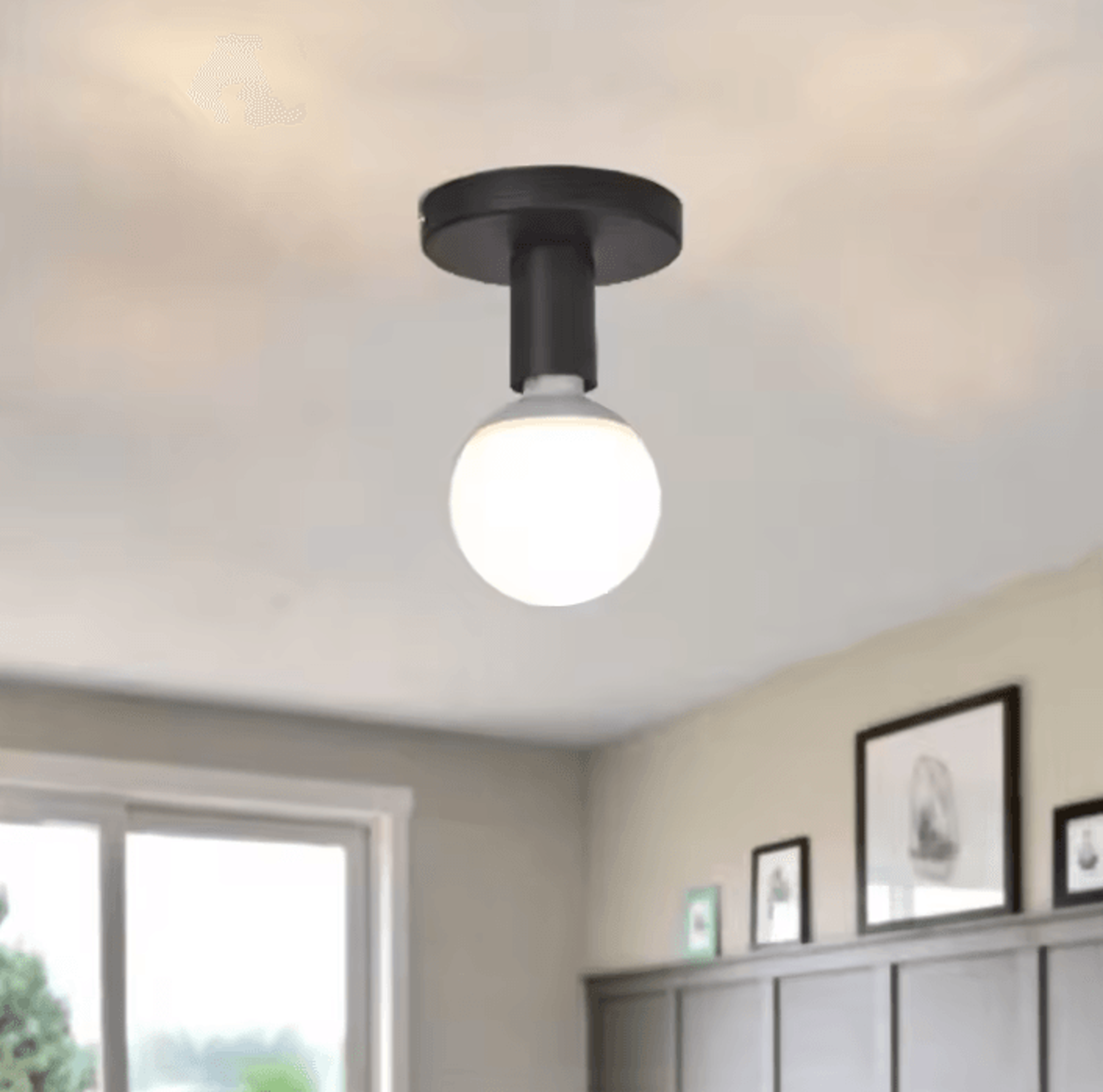nordicnest e27 iron ceiling and wall lamp base