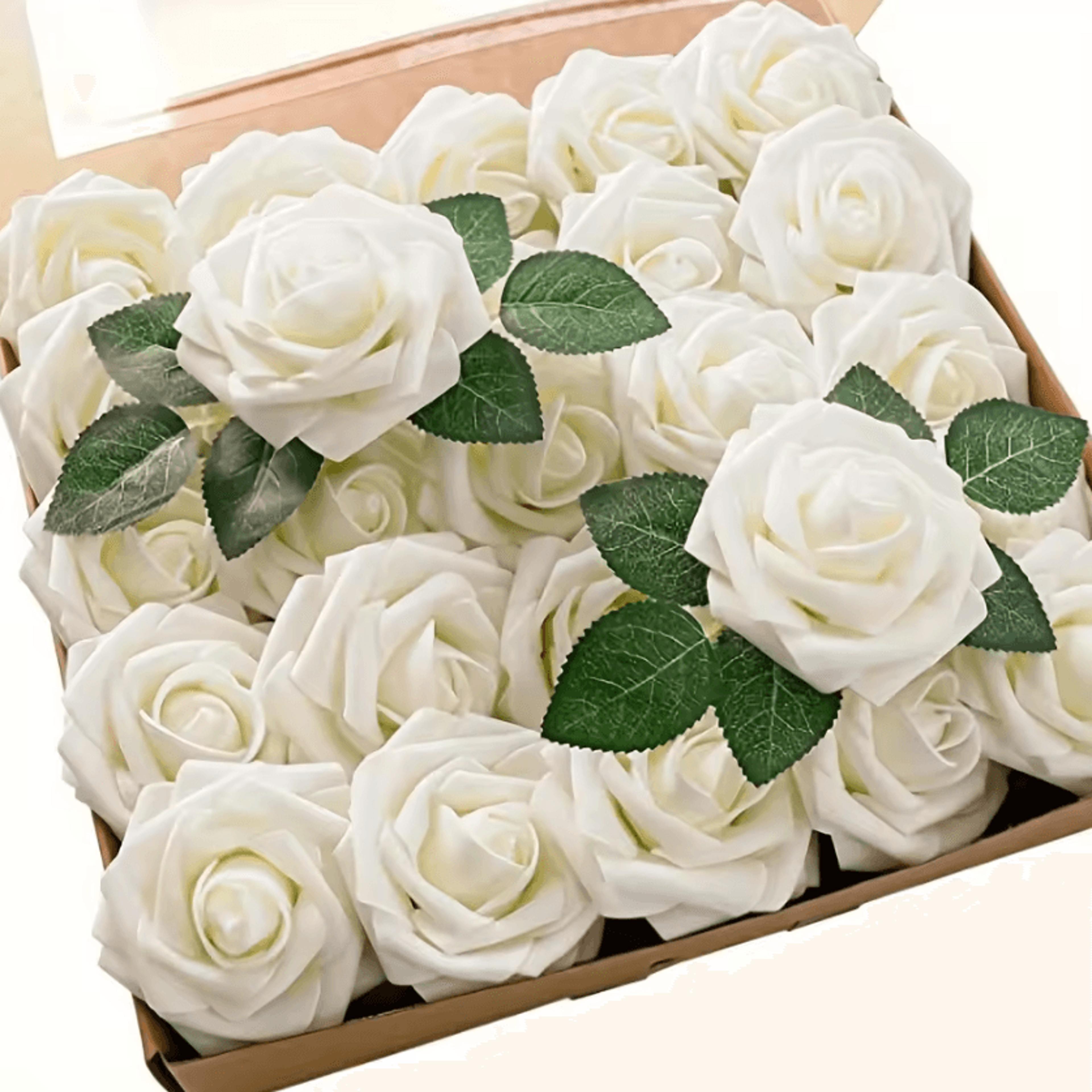 everbloom 25-piece artificial rose flowers with stems