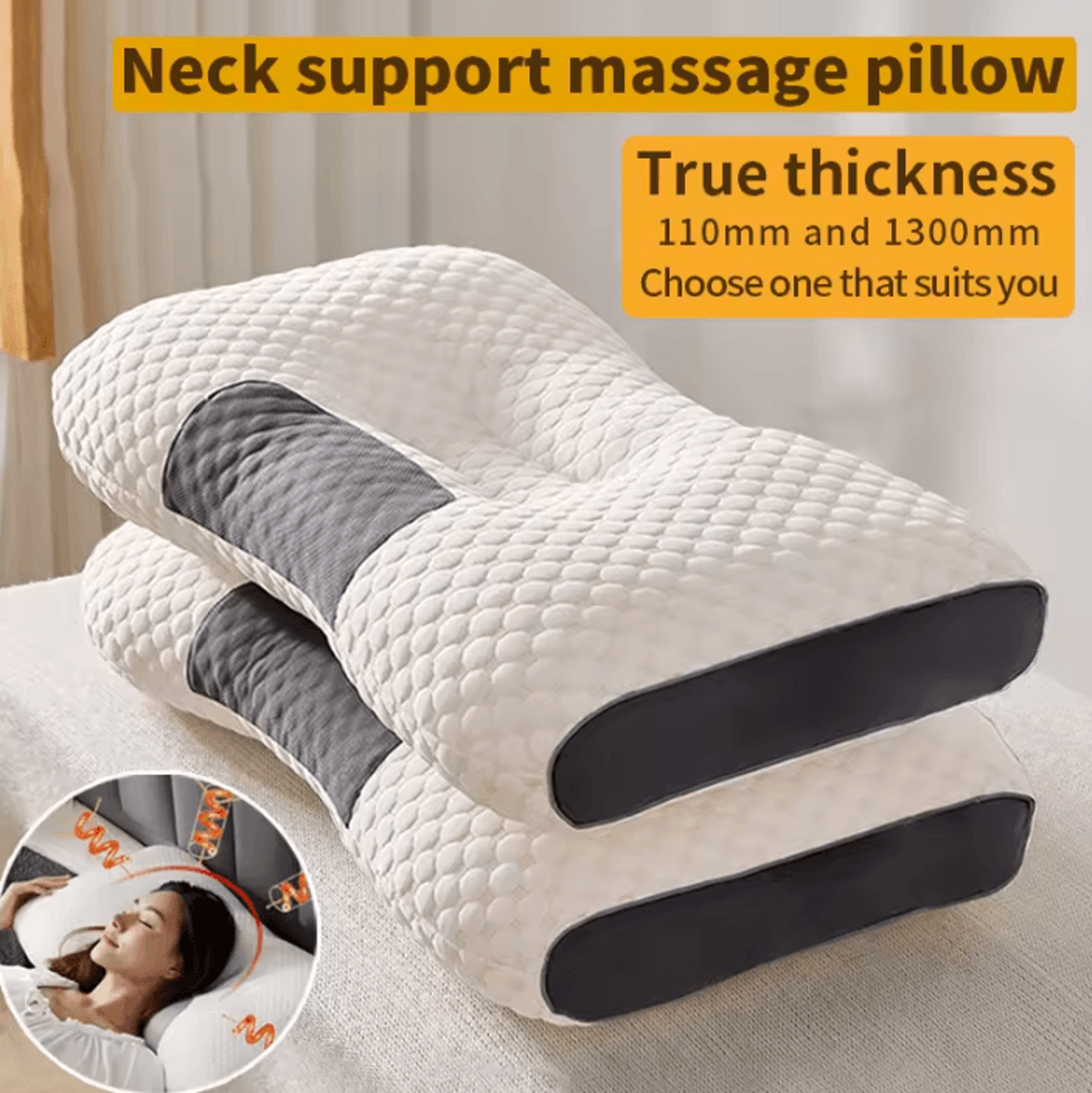 ergorest cervical support pillow with soybean fiber comfort