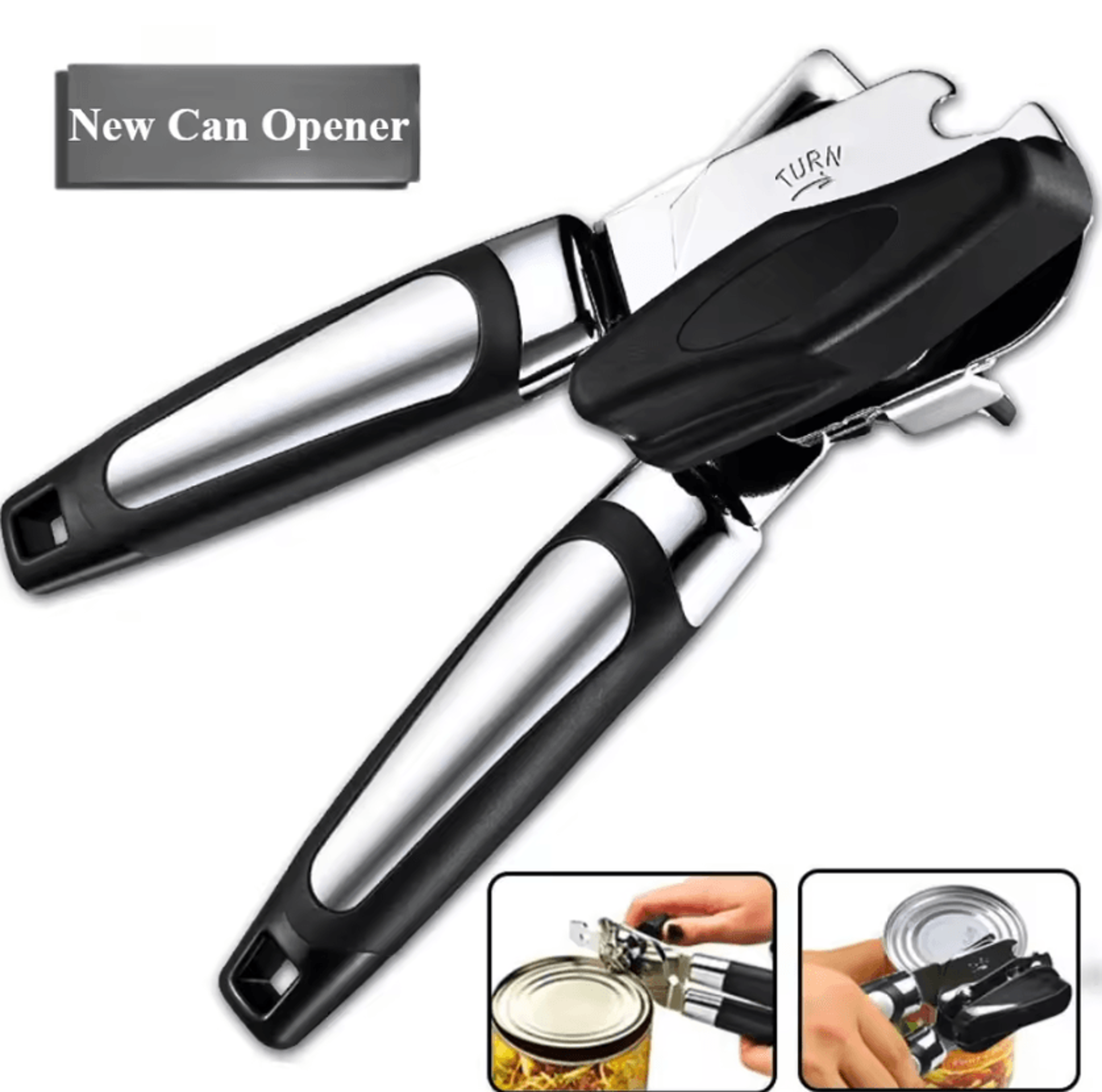 grippro multifunctional stainless steel manual can opener
