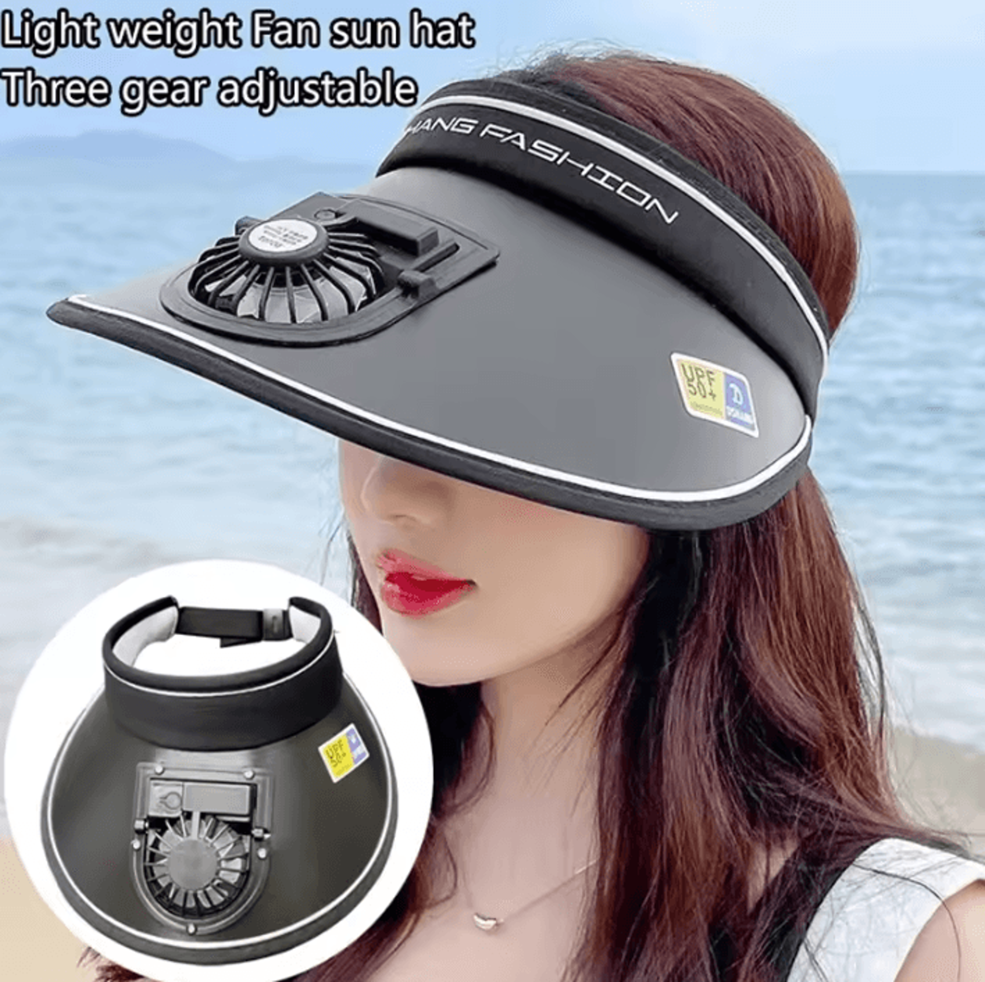 breezecap usb rechargeable cooling fan sun hat