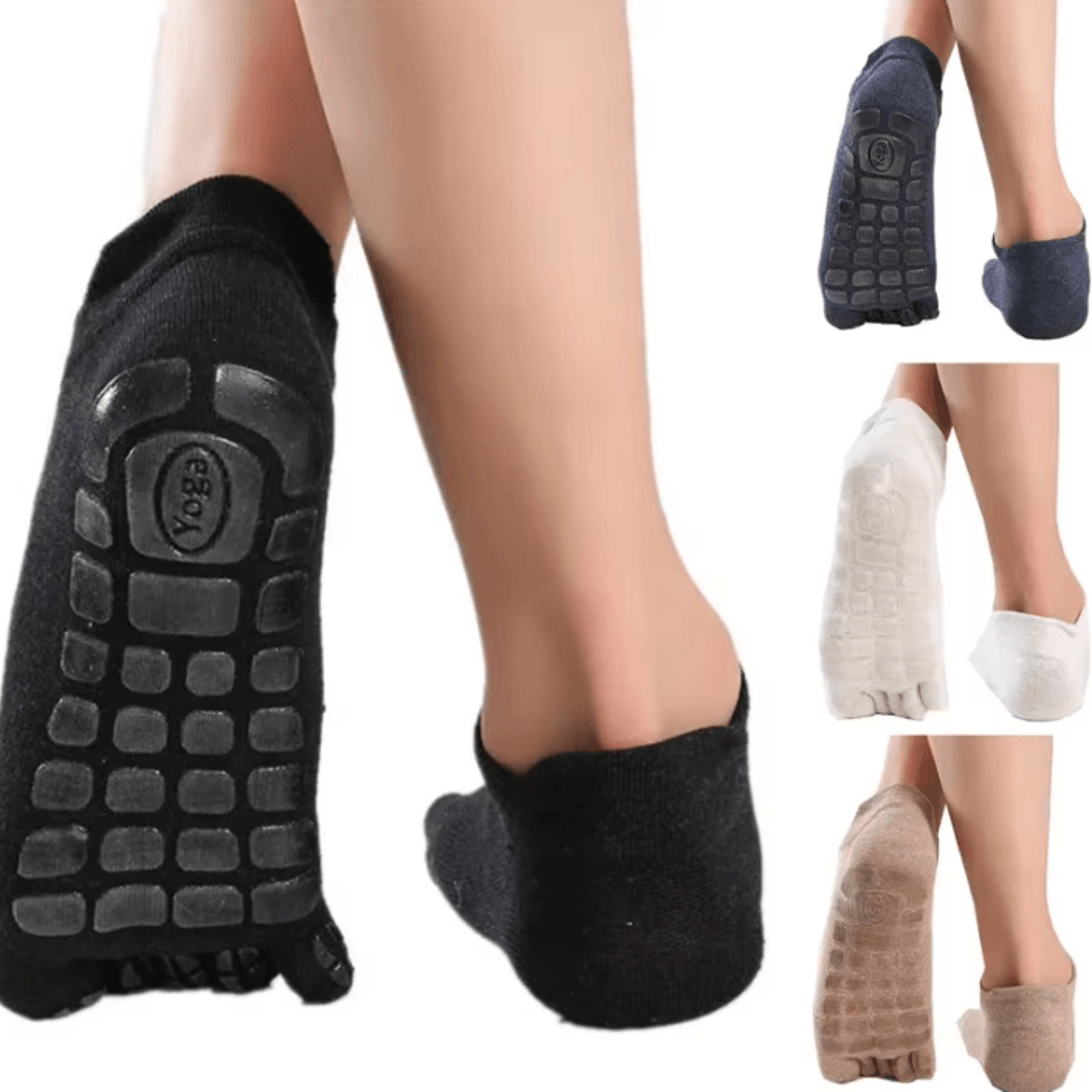 toecozy men's thick non-slip five-finger winter socks
