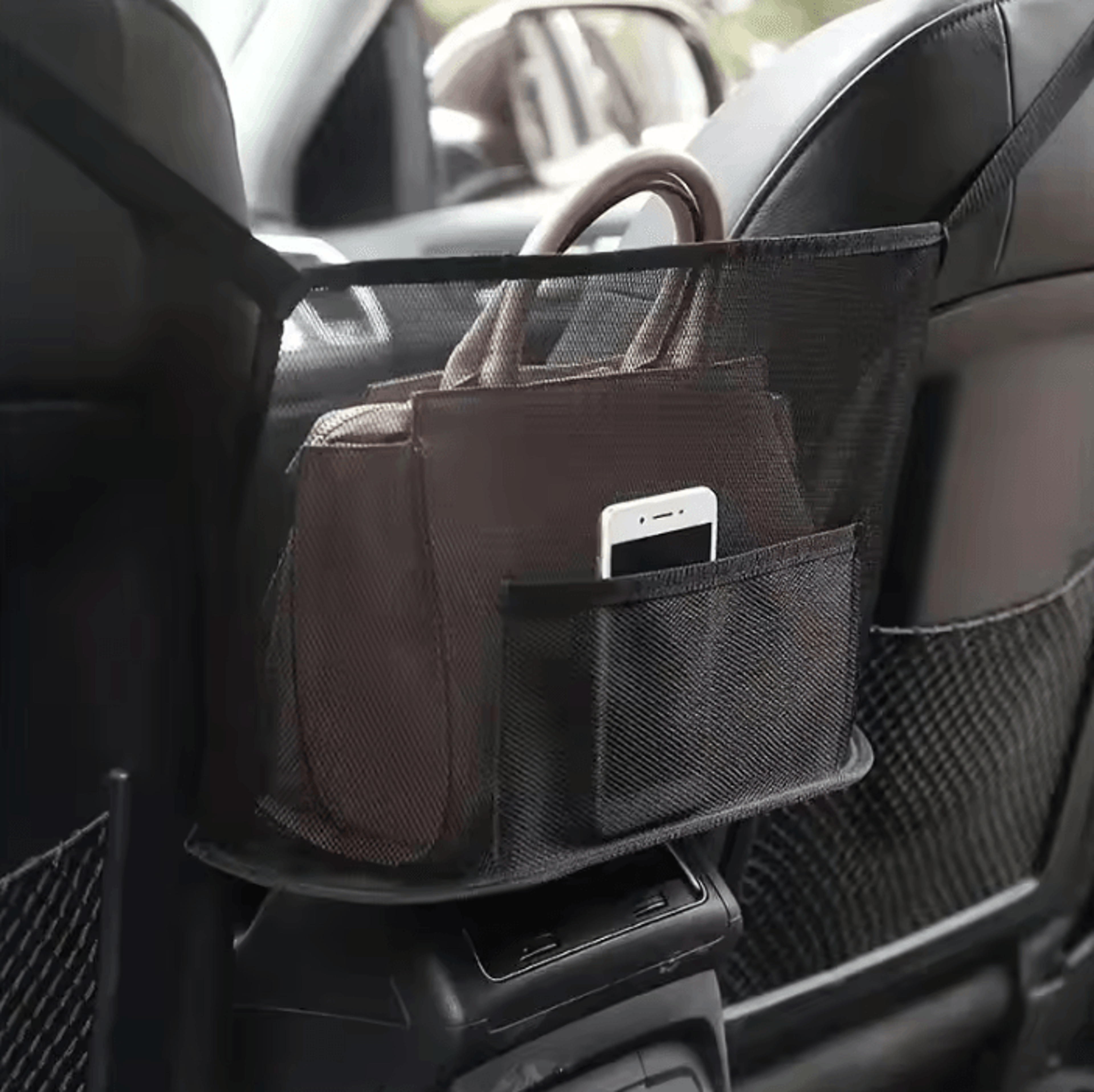 autonest car seat mesh storage bag for pets and handbag organization
