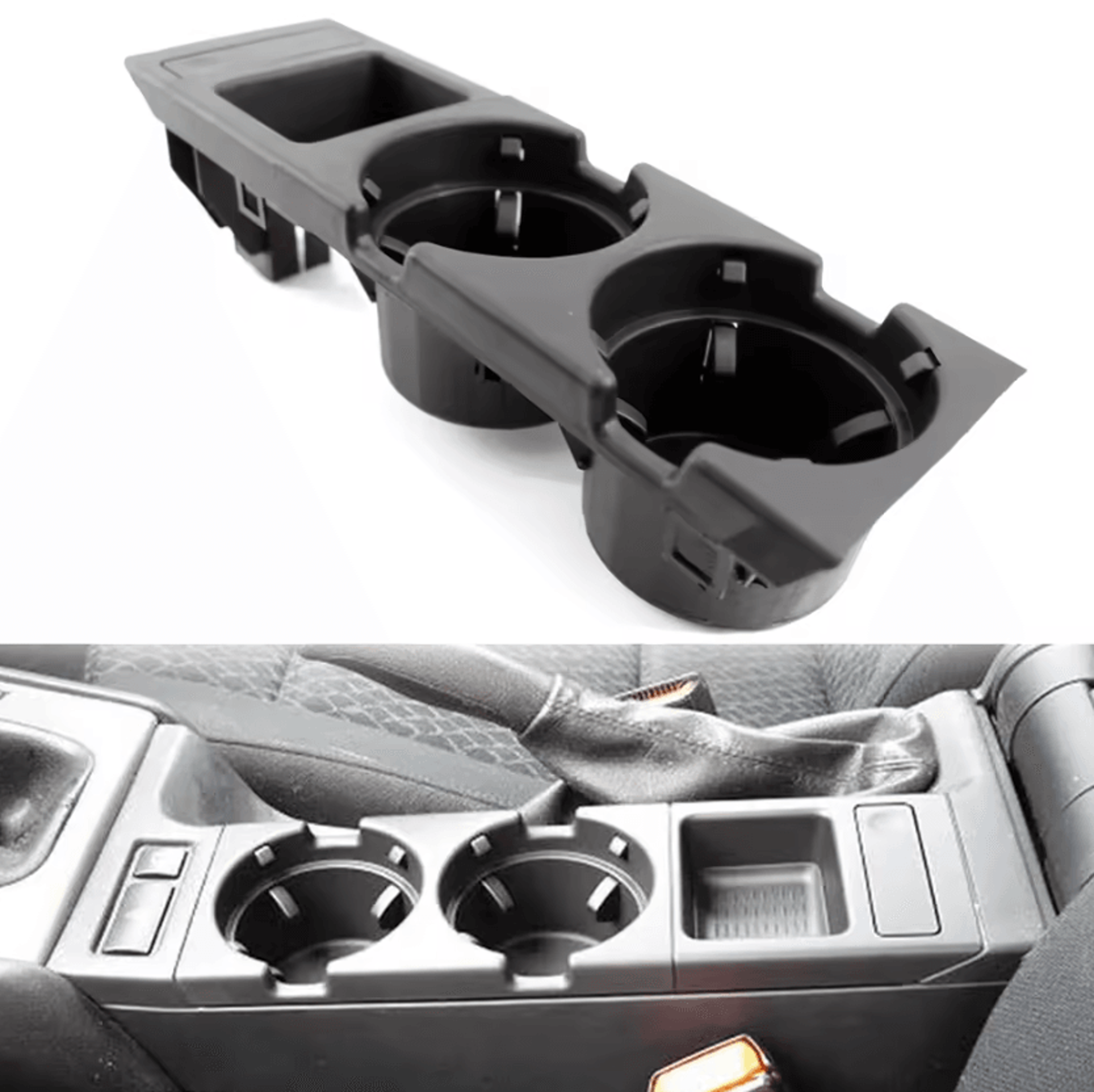 e46drive double cup holder and coin storage console organizer for bmw e46 1999-2006