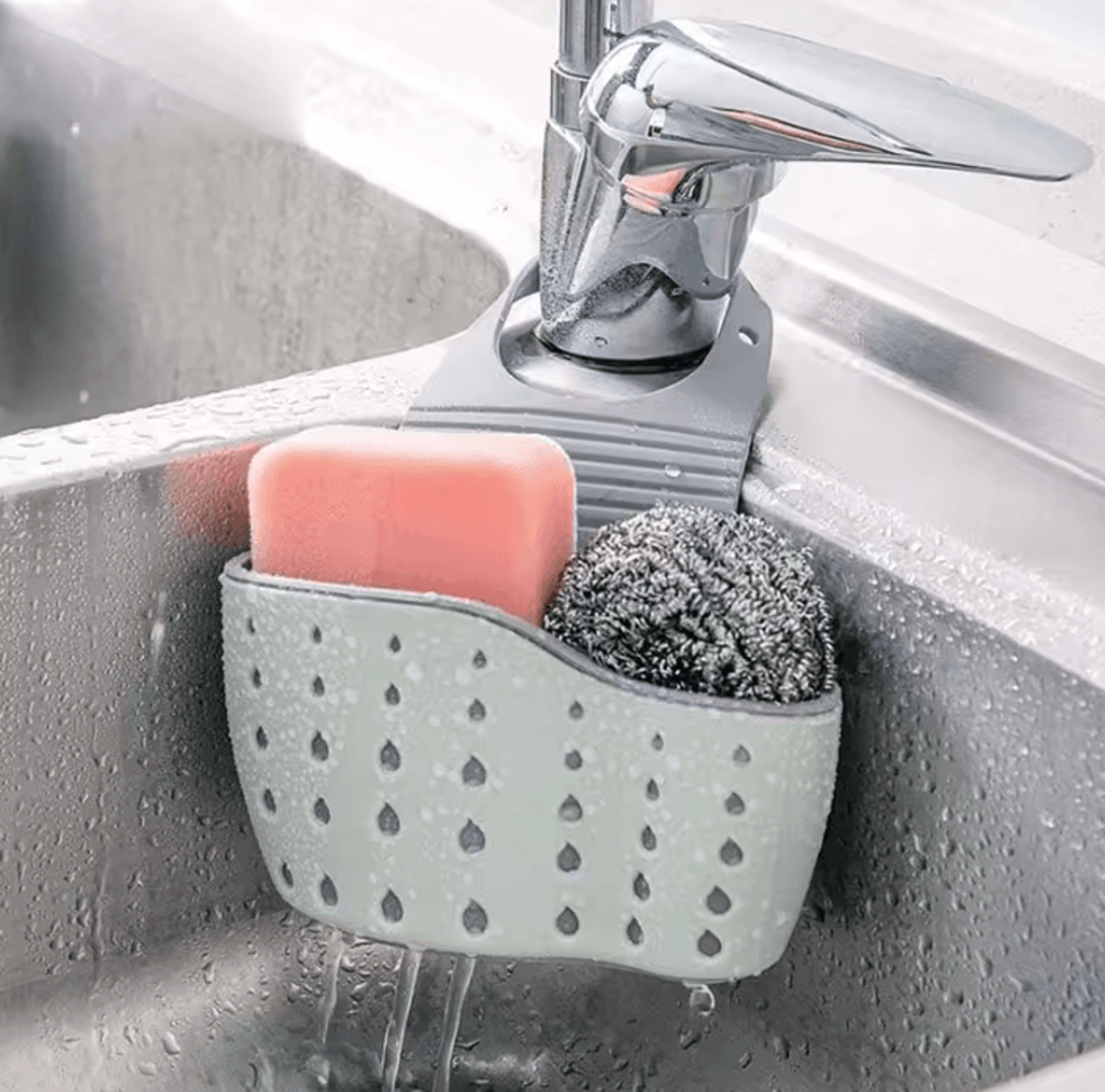 sinkmate adjustable hanging sink drain basket for kitchen and bathroom organization