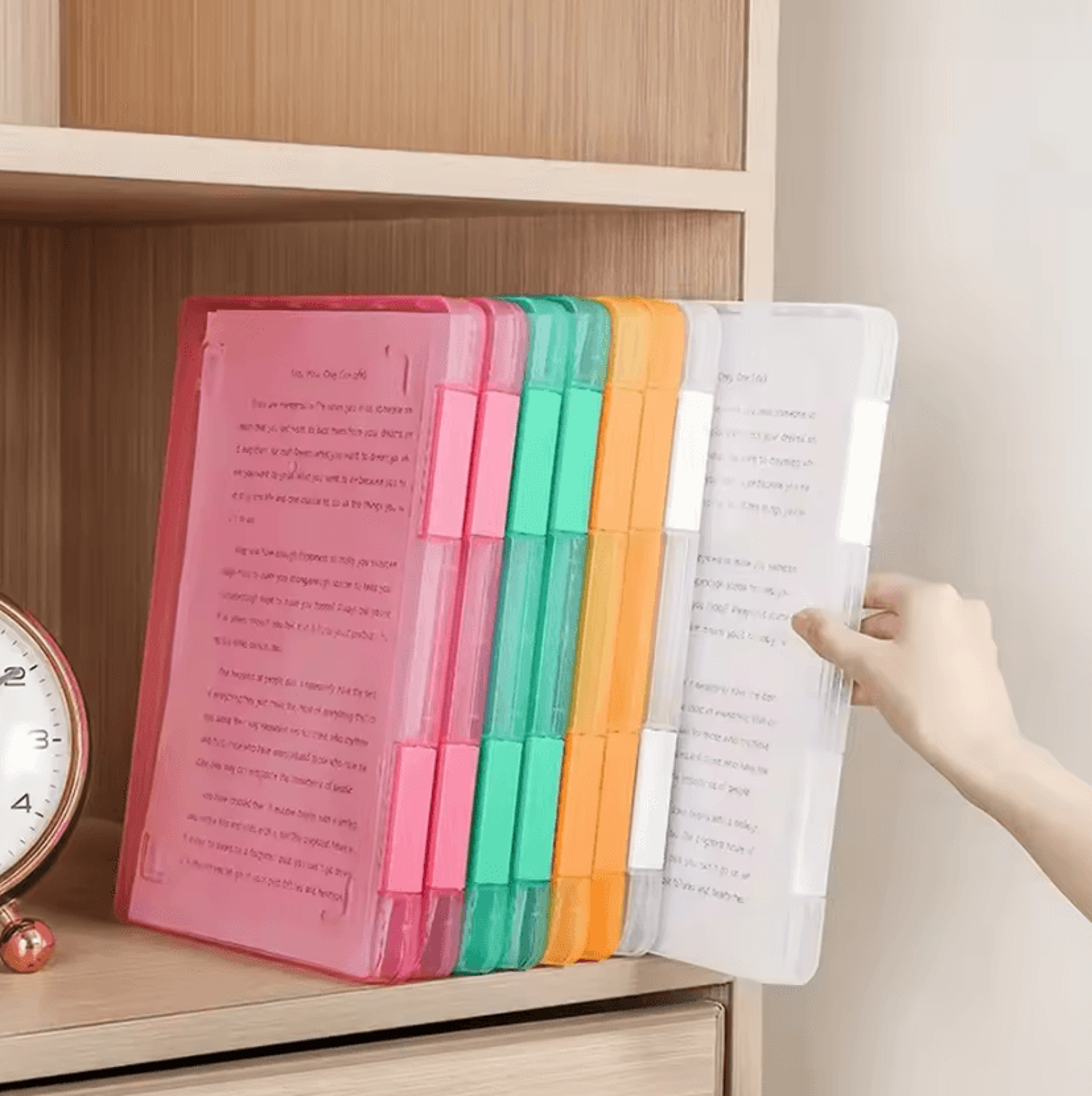 fileguard multi-layer transparent a4 document storage box for office and home
