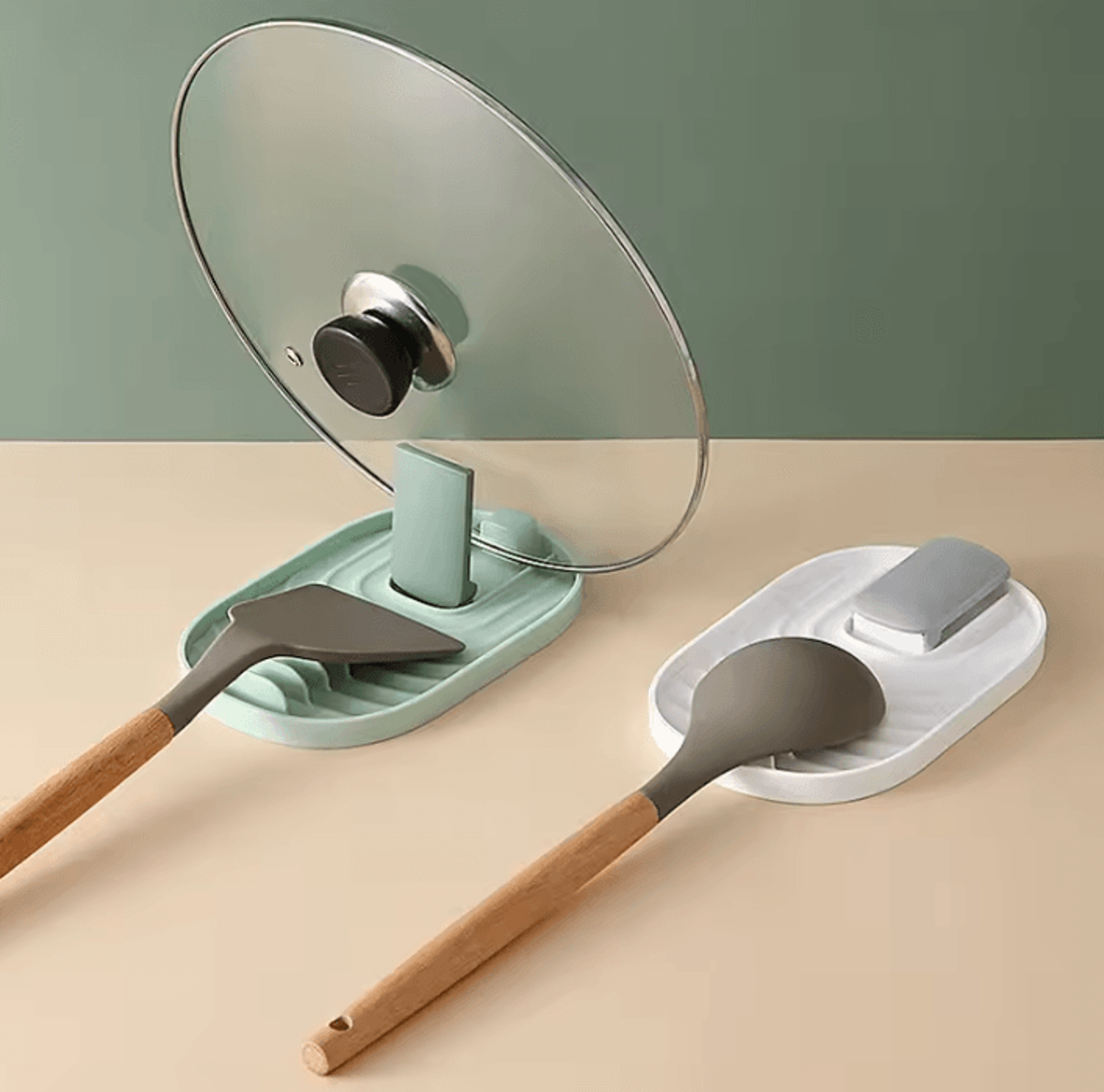 spoonease heat-resistant kitchen spoon holder and cooking utensil rest