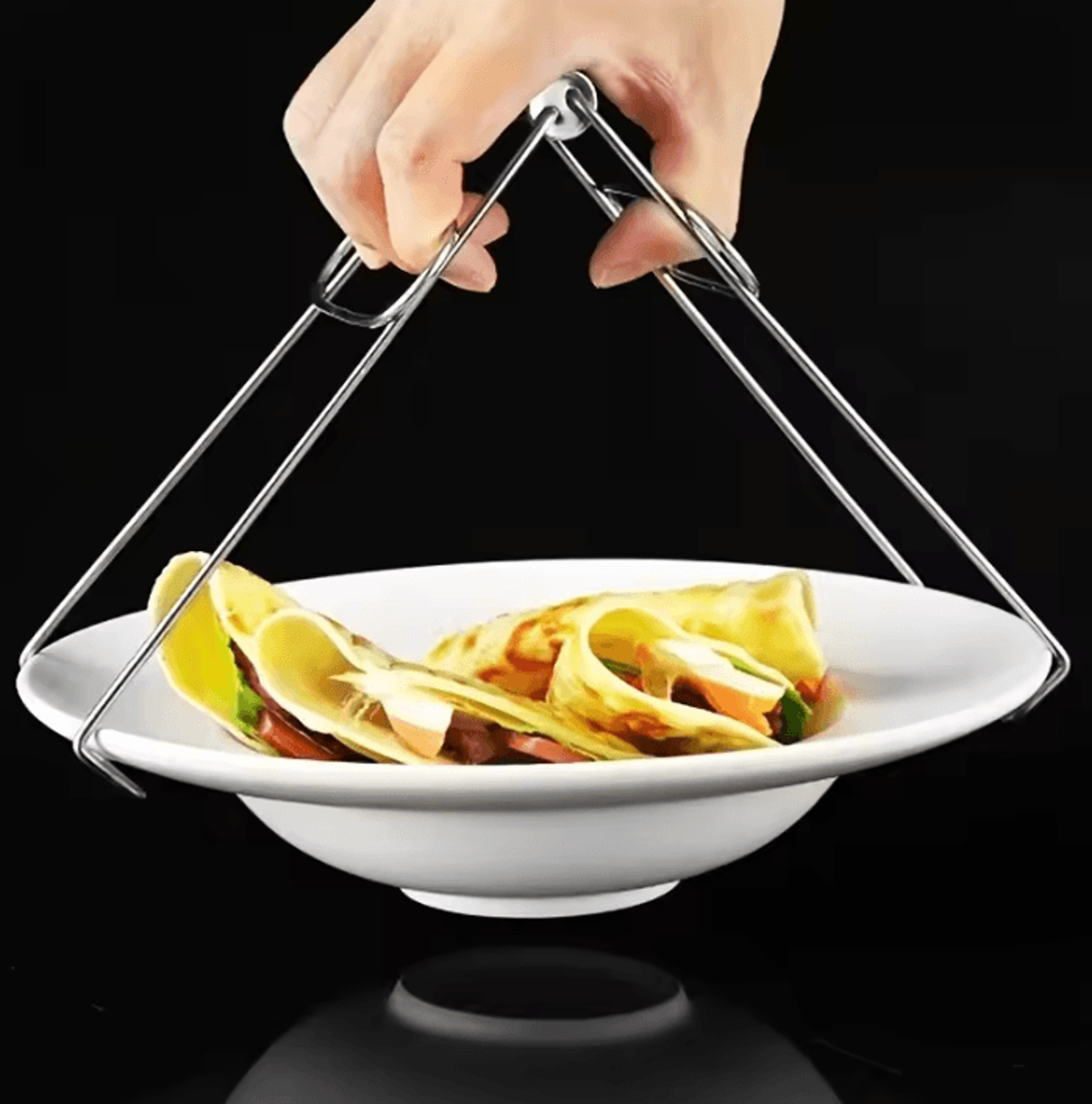 heatgrip stainless steel foldable hot bowl and plate gripper for safe kitchen handling