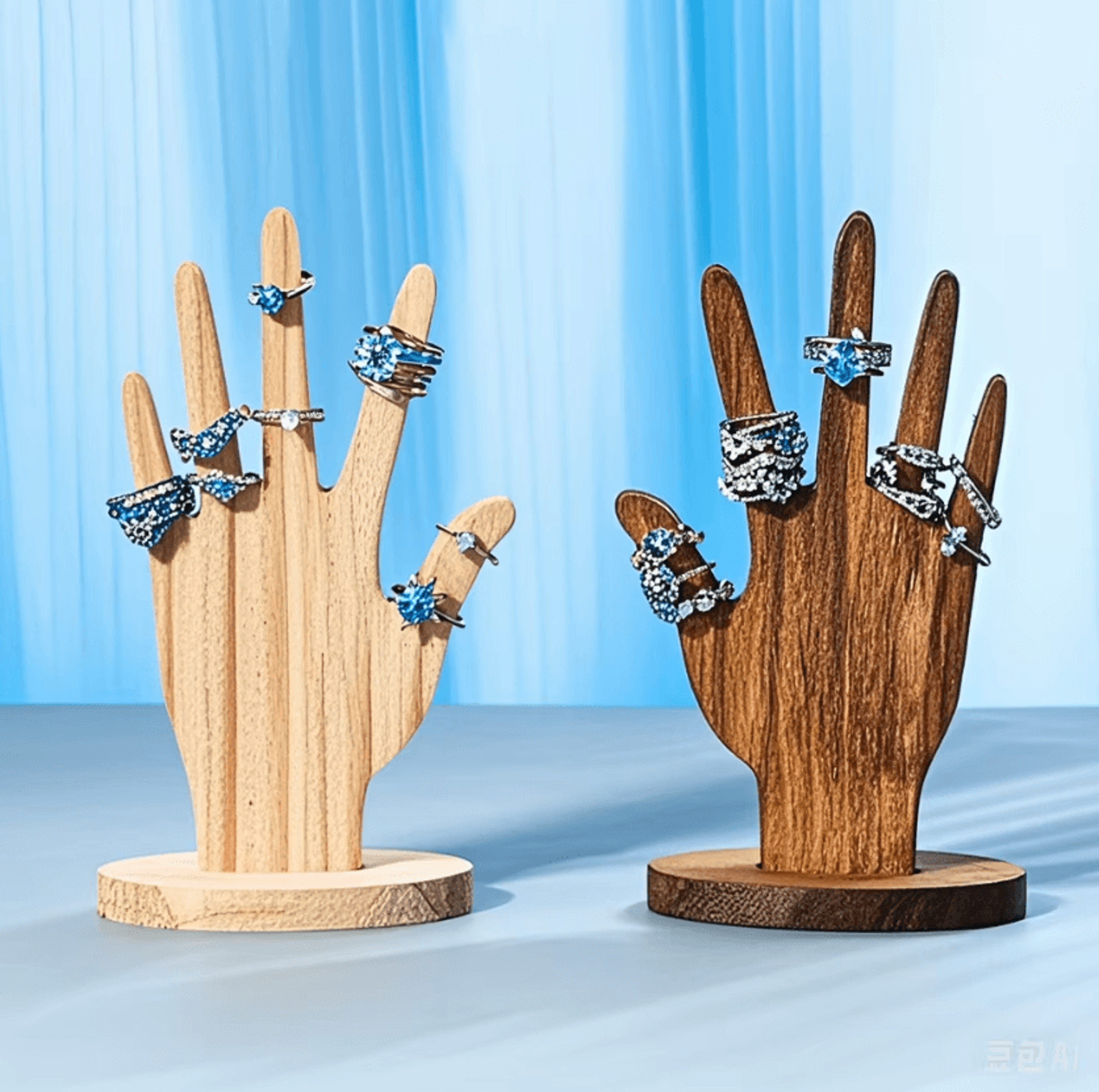jewelhand wooden hand jewelry display stand for rings and bracelets