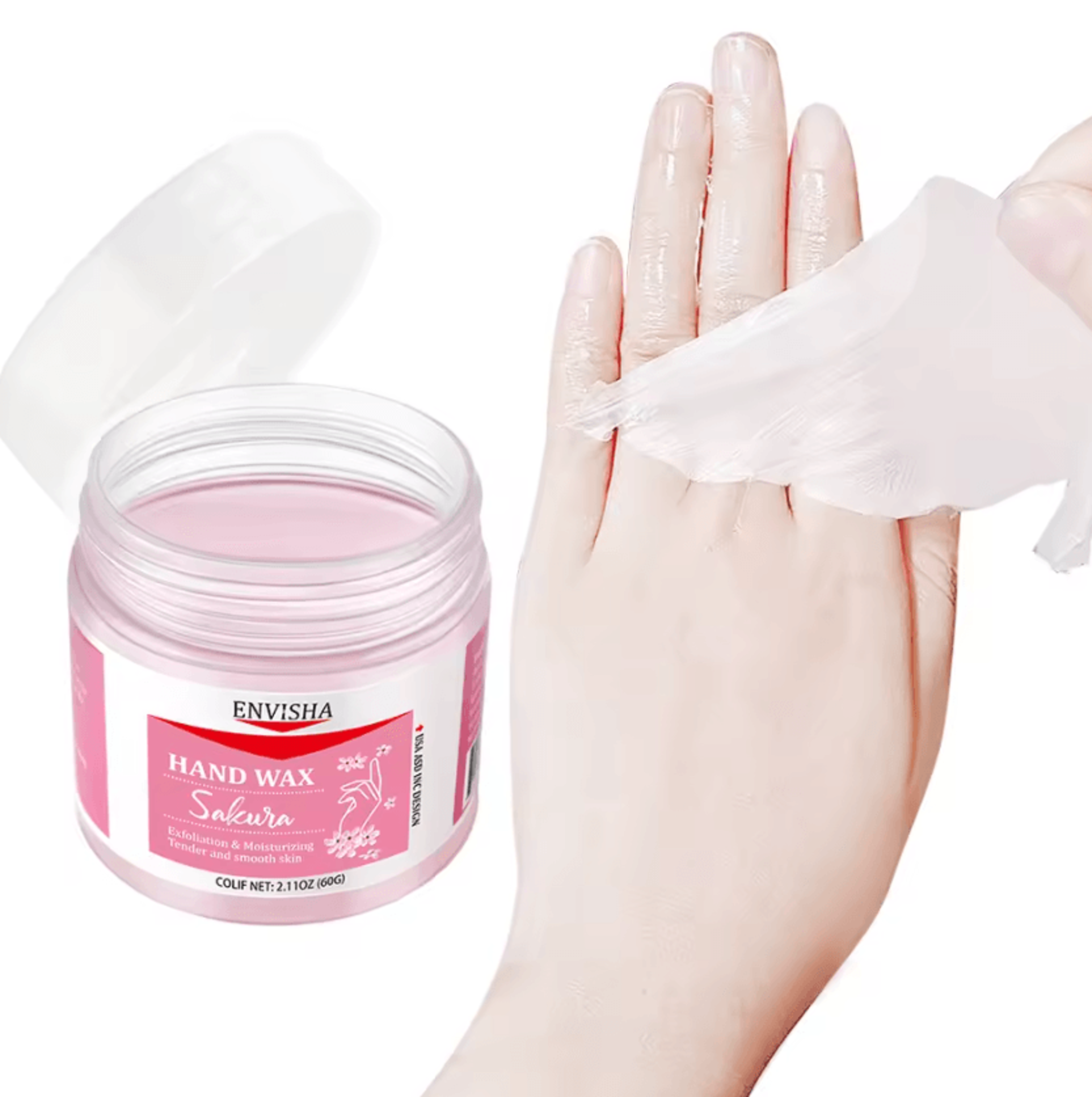envisha sakura honey deep hydration hand mask for soft and smooth skin