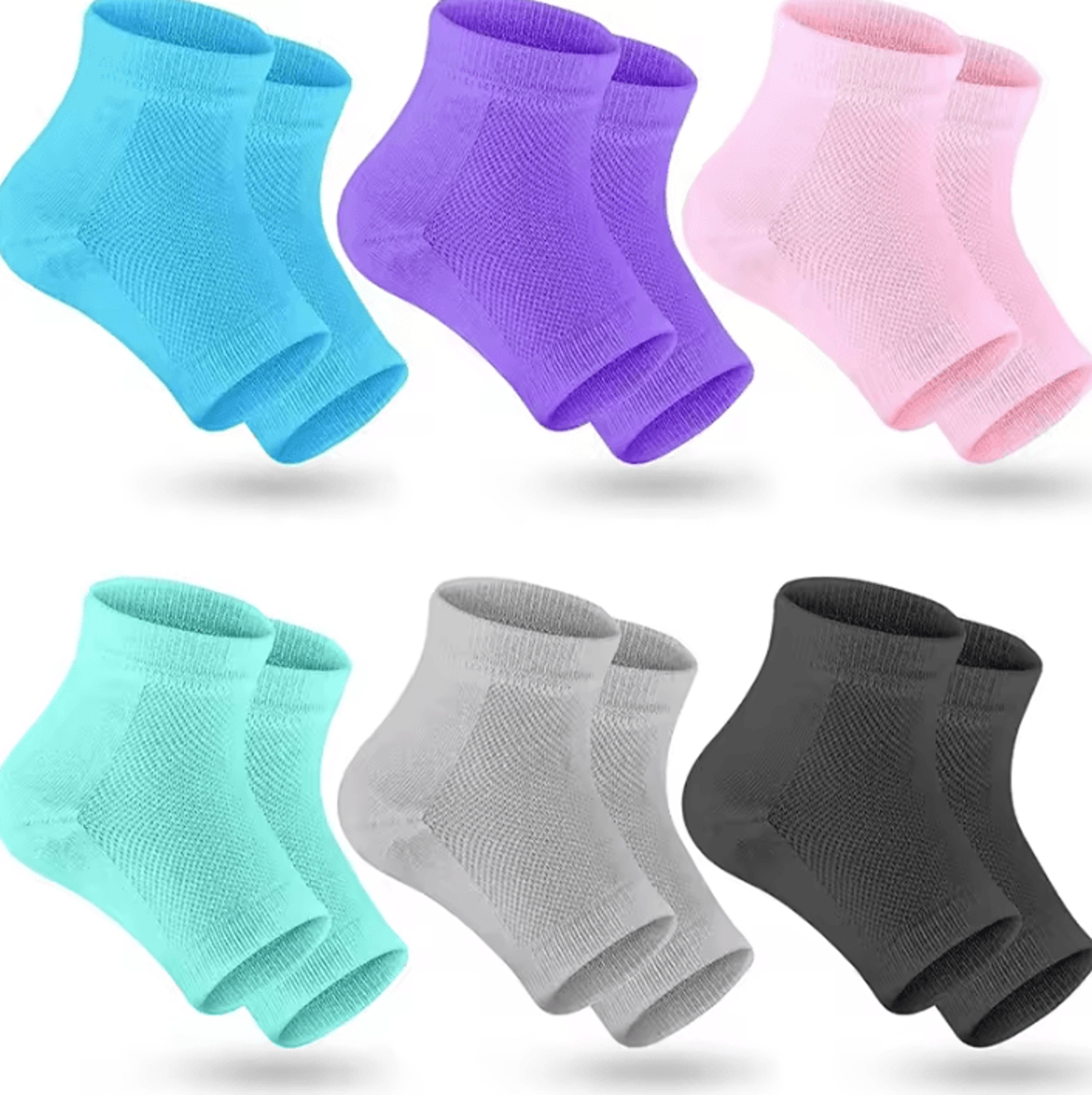 softstep silicone gel heel socks for dry cracked heel care and cushioning
