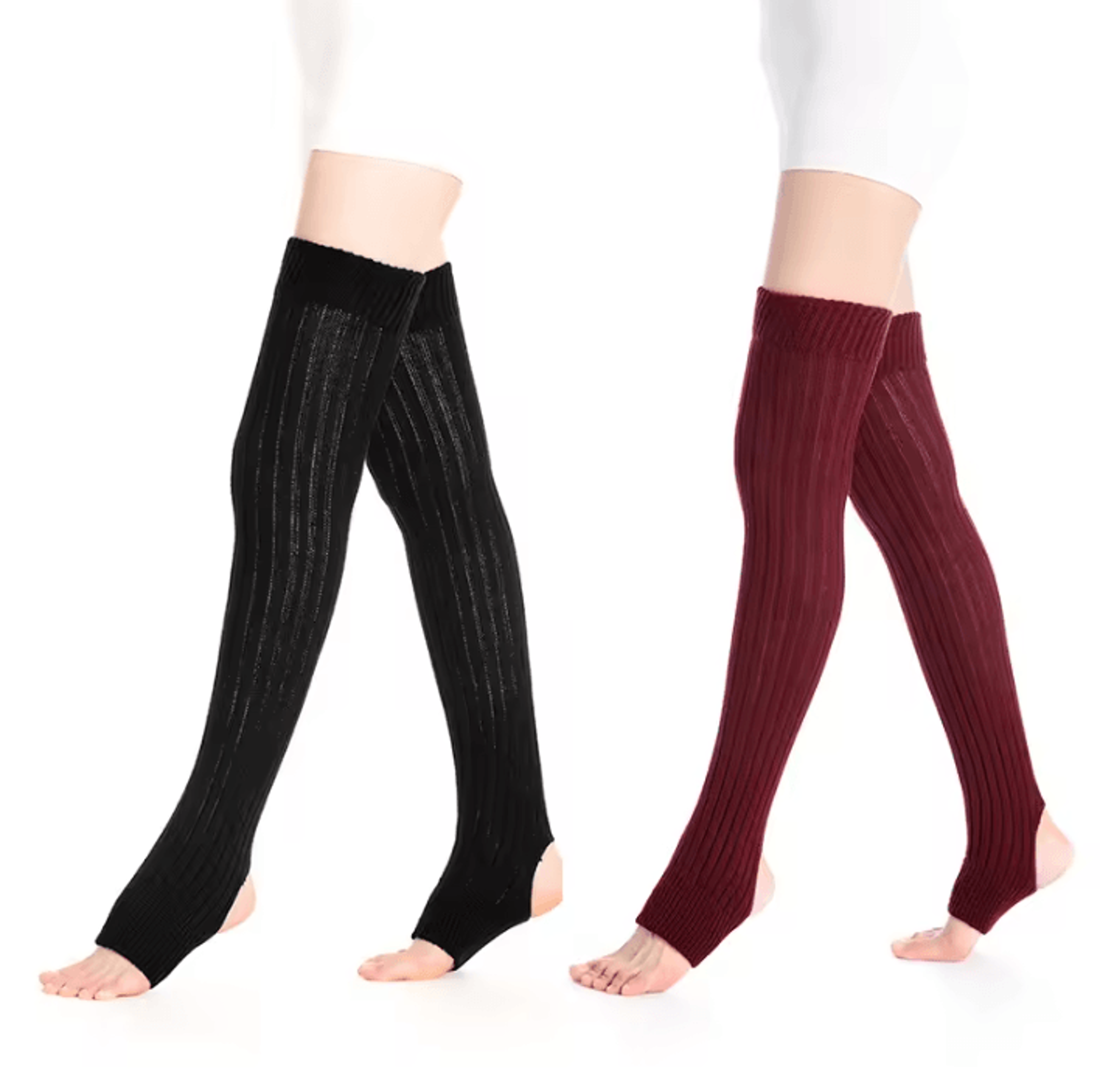 aotolk cozychic over knee leg warmers for women with open heel design