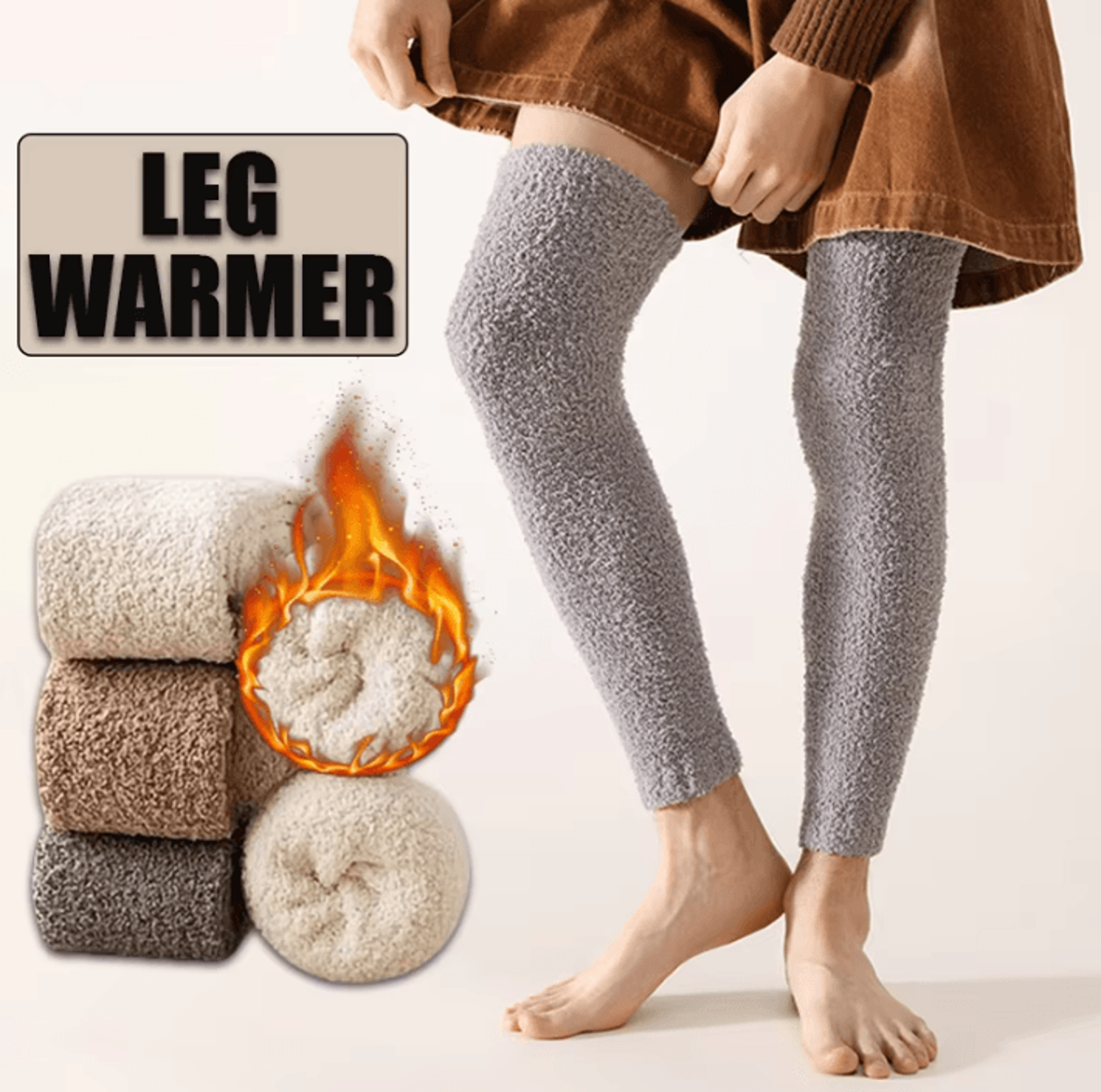 warmstride men's over-the-knee thermal leg warmers for cozy winter comfort
