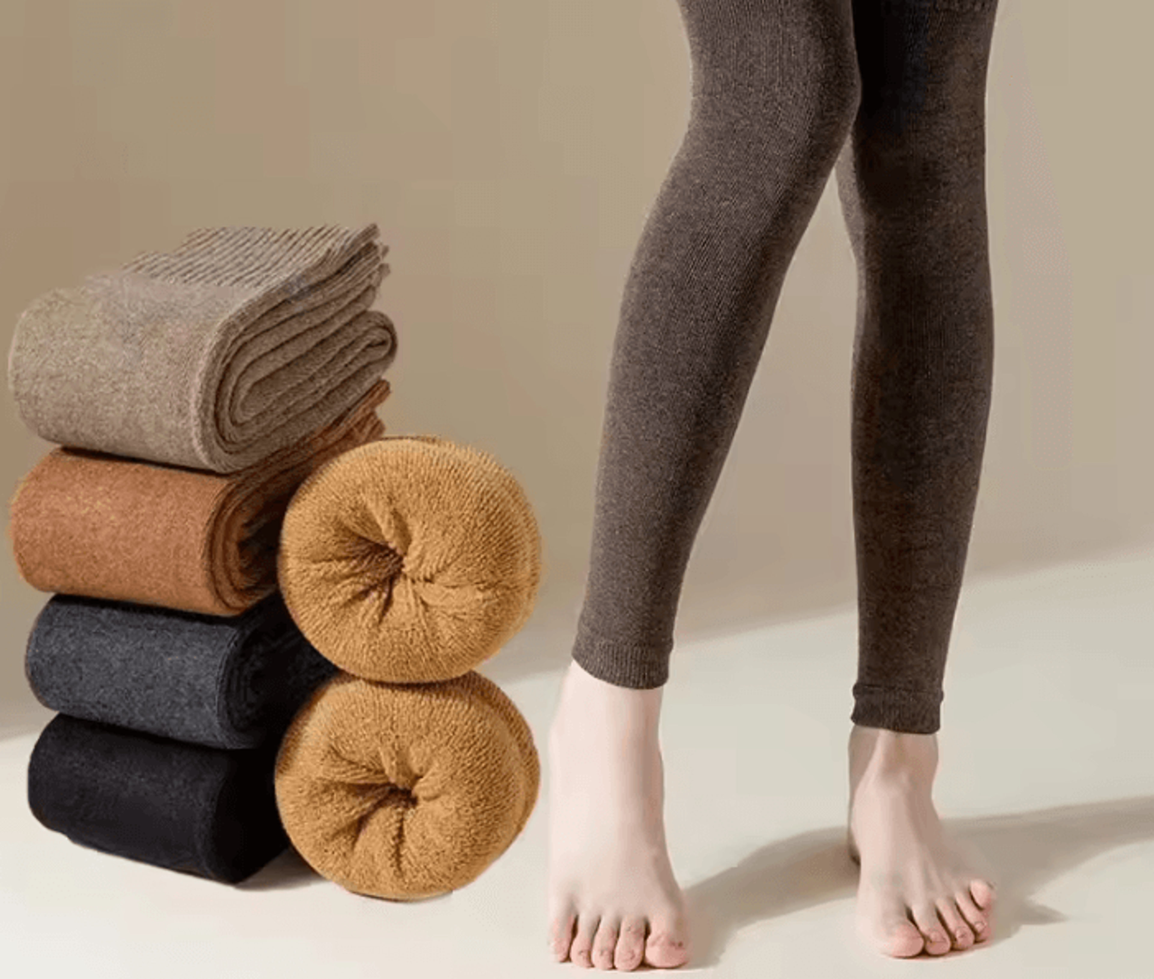 velvetcozy women's fleece lined knitted leg warmers for winter knee protection