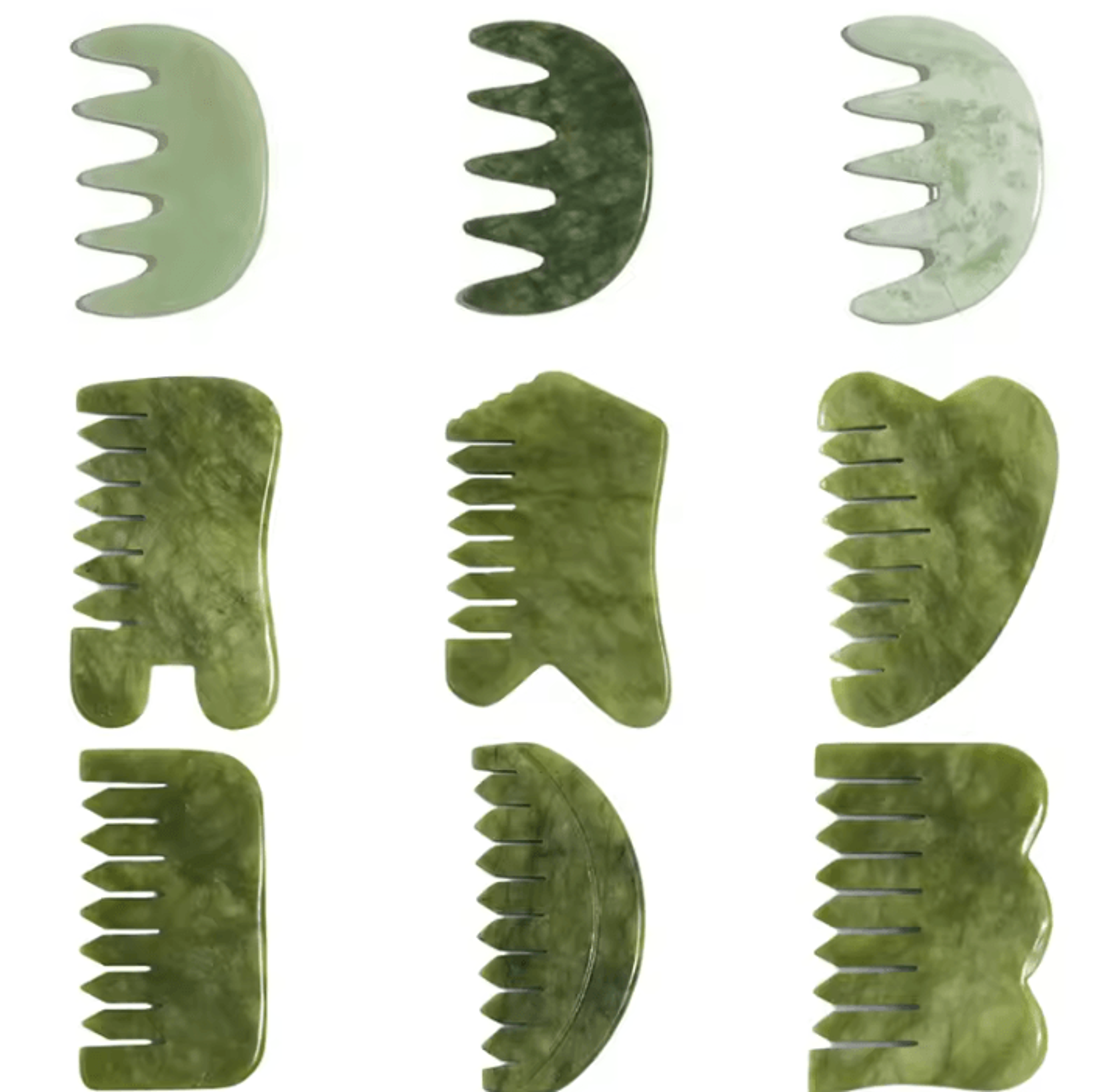 jadeharmony natural jade comb gua sha massage tool for face and body