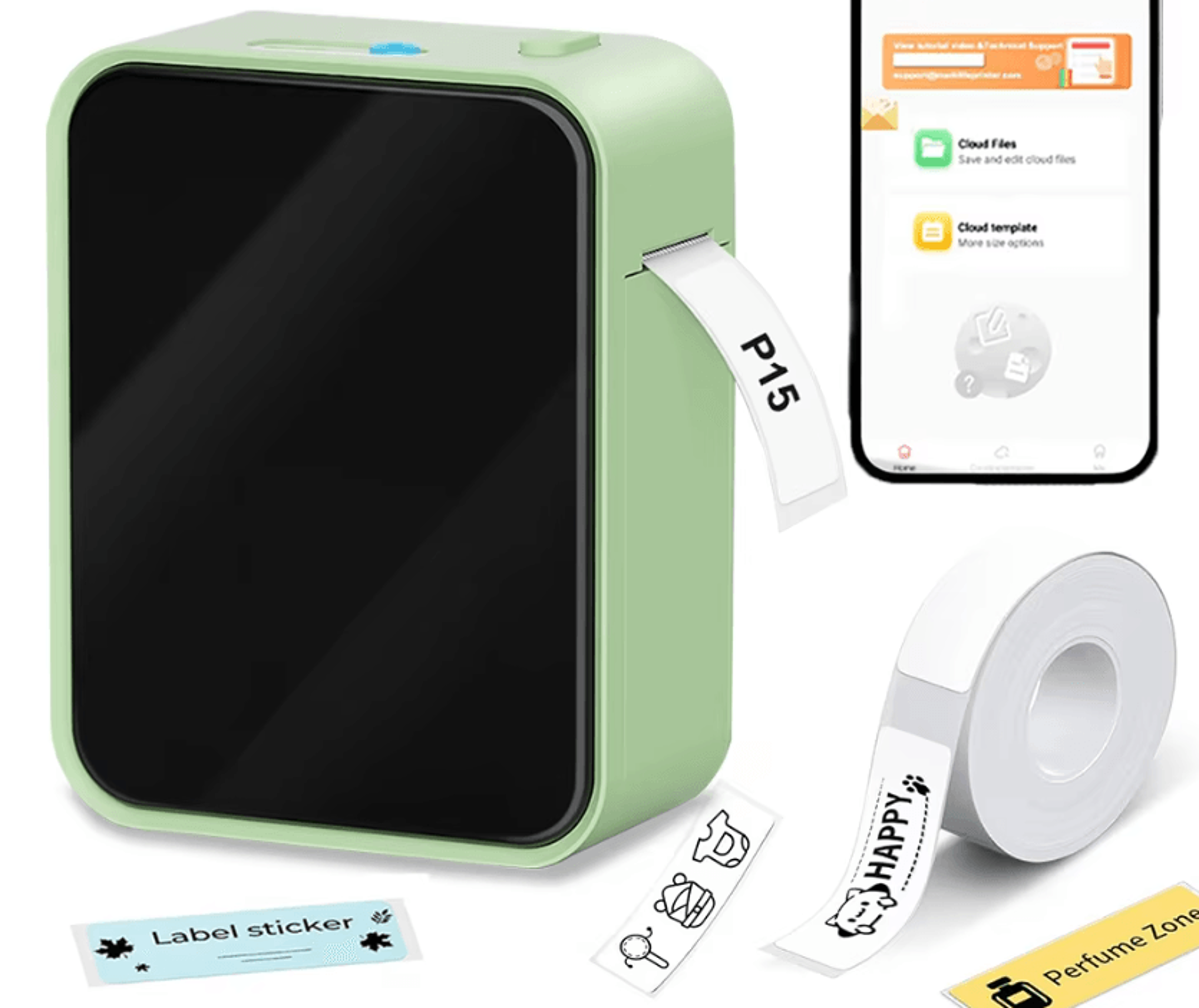 marklife p15 creative mini bluetooth thermal label printer for diy gifts and organization
