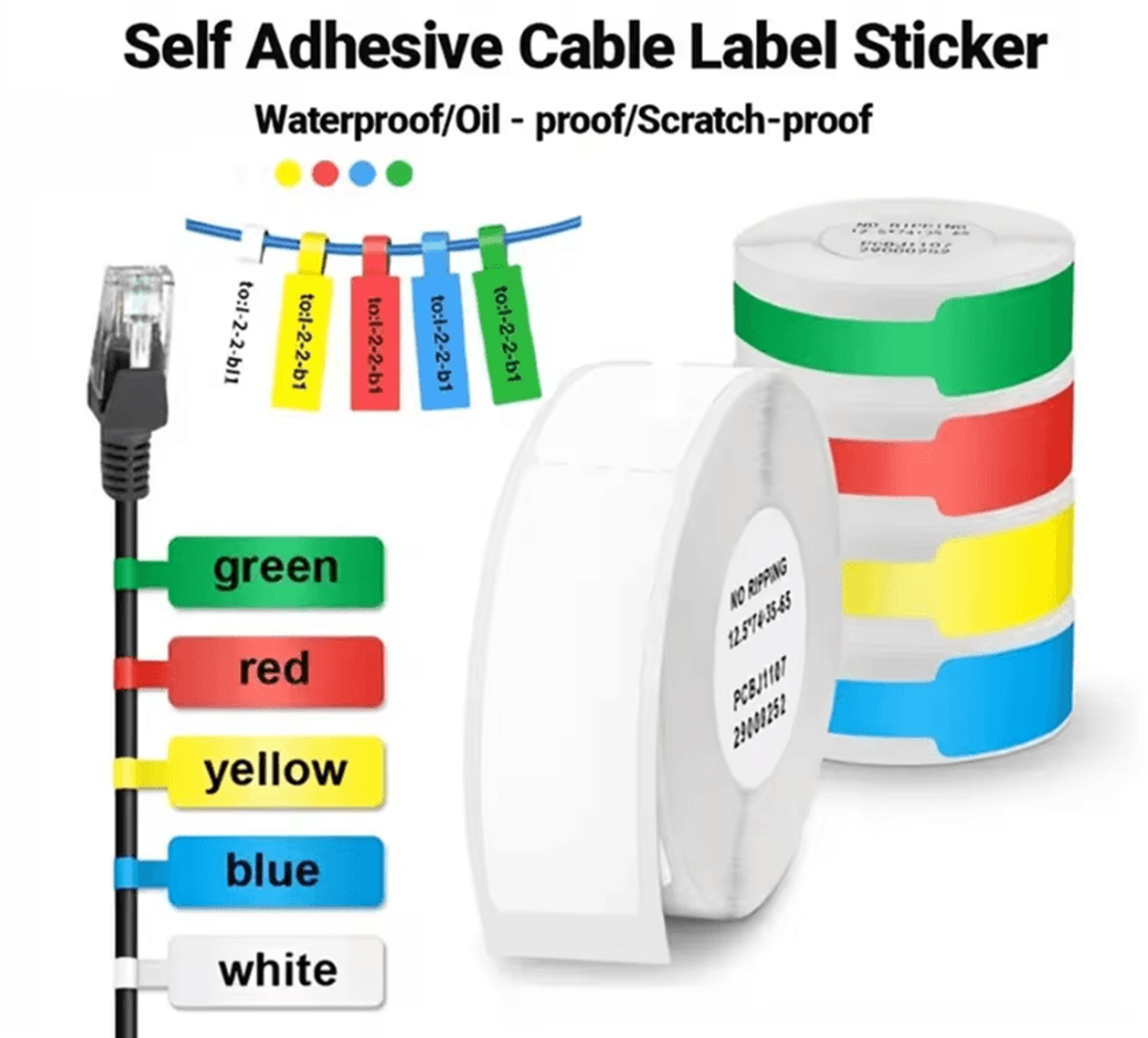 marklife cablemark waterproof thermal cable labels for p15 m1 and p12 printers